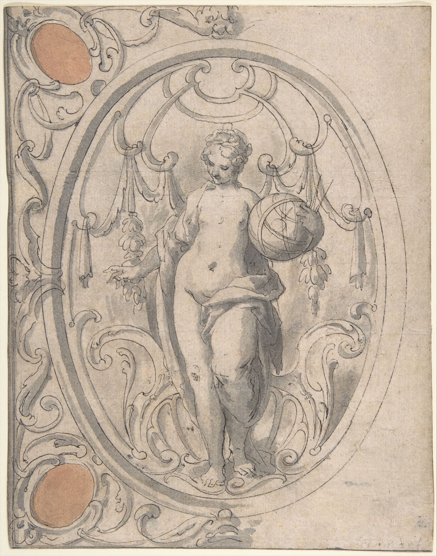 Design for an Ornamental Panel with the Figure of Astronomy by Johann Matthias Kager