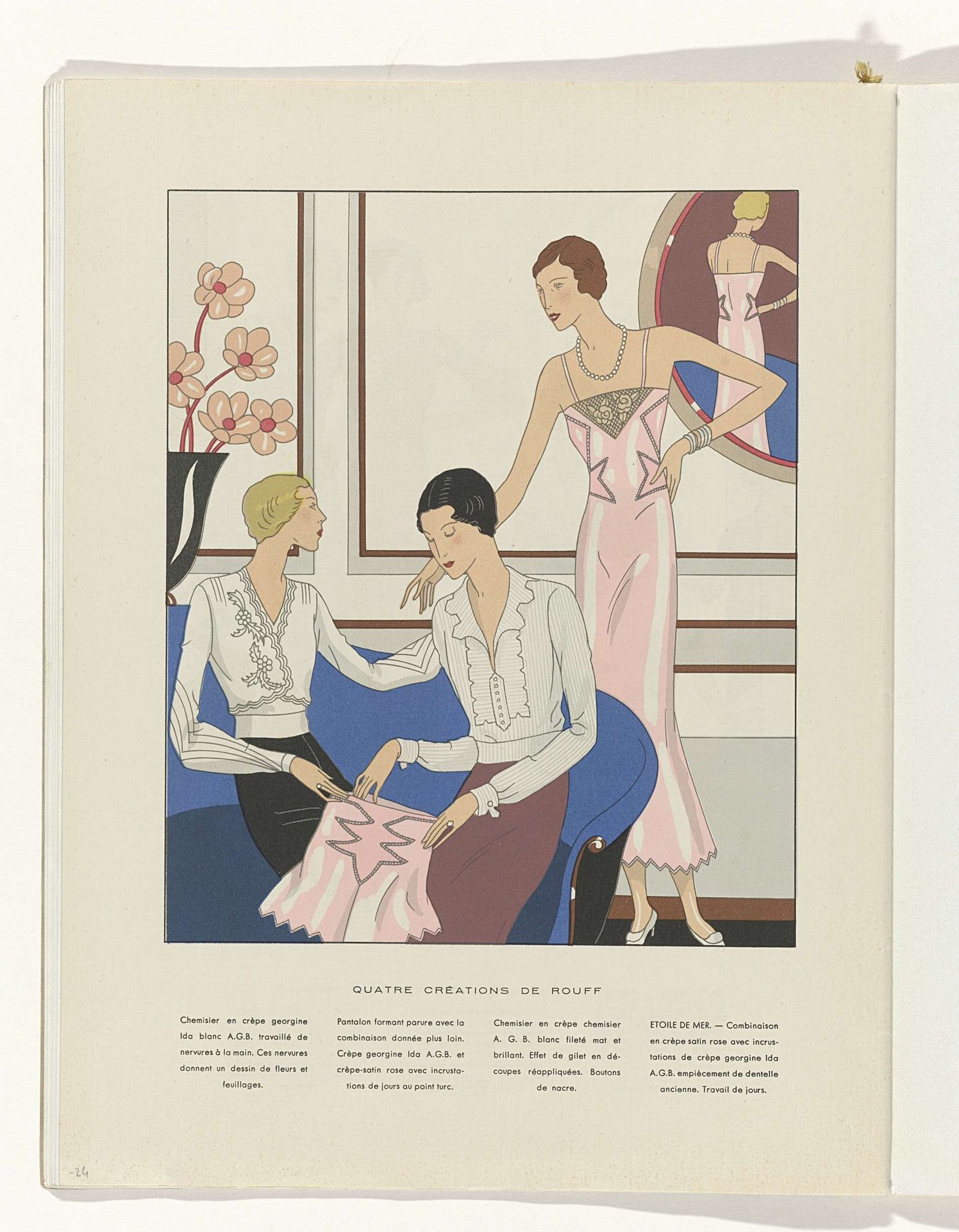 Art - Goût - Beauté, Feuillets de l' élégance féminine, Juin 1932, No. 142, 12e Année, p. 24 by H. Rouit