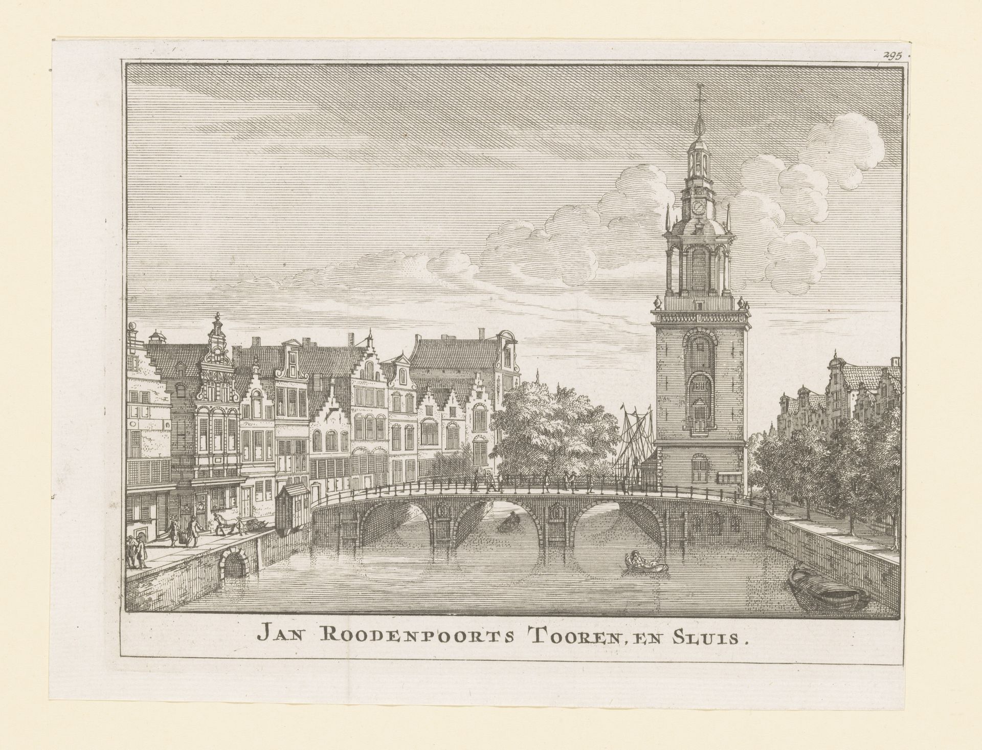 Gezicht op de Jan Roodenpoortstoren in Amsterdam by Anonymous