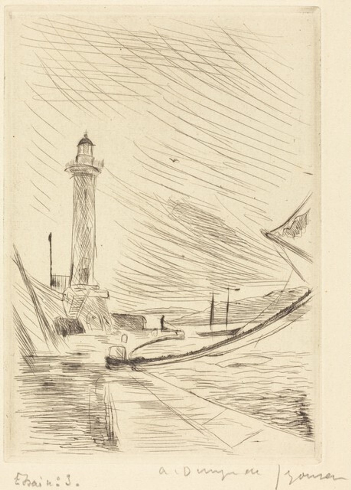 Lighthouse, Saint-Tropez (Saint-Tropez, le phare) by Andre Dunoyer de Segonzac