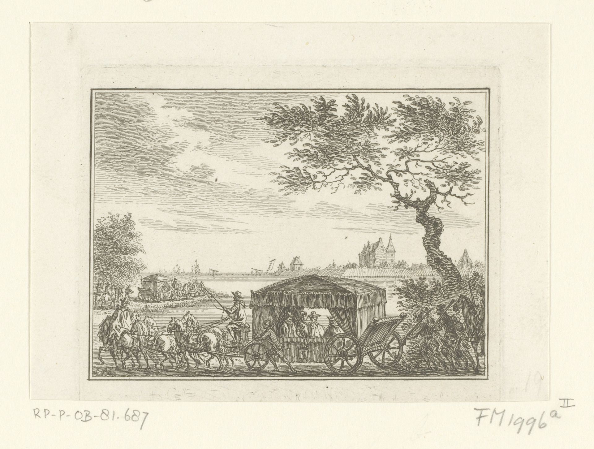 Gearresteerde statenleden afgevoerd naar Loevestein, 1650 by Simon Fokke