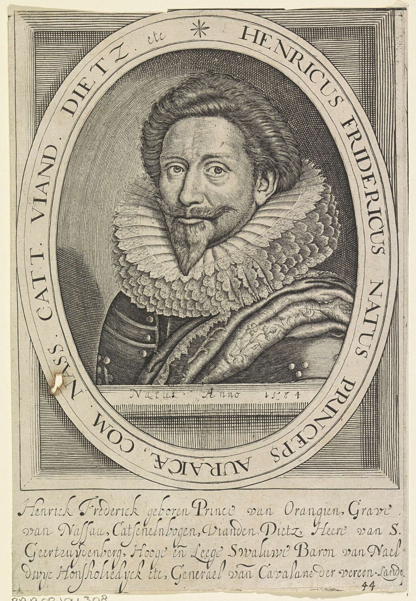 Portret van Frederik Hendrik, prins van Oranje by Anonymous