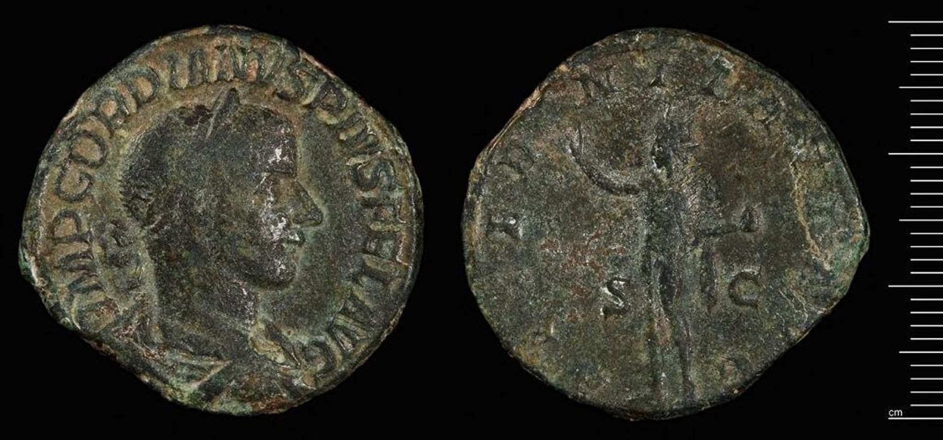 Sestertius of Gordian III by Gordian III