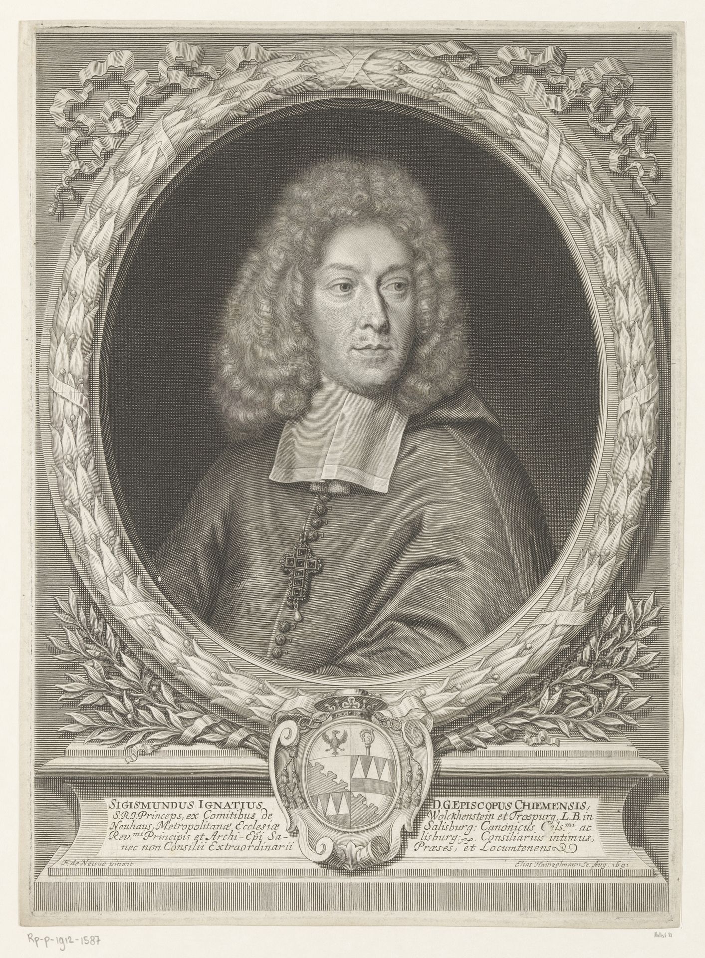 Portret van Sigmund Ignaz von Wolkenstein by Elias Hainzelmann
