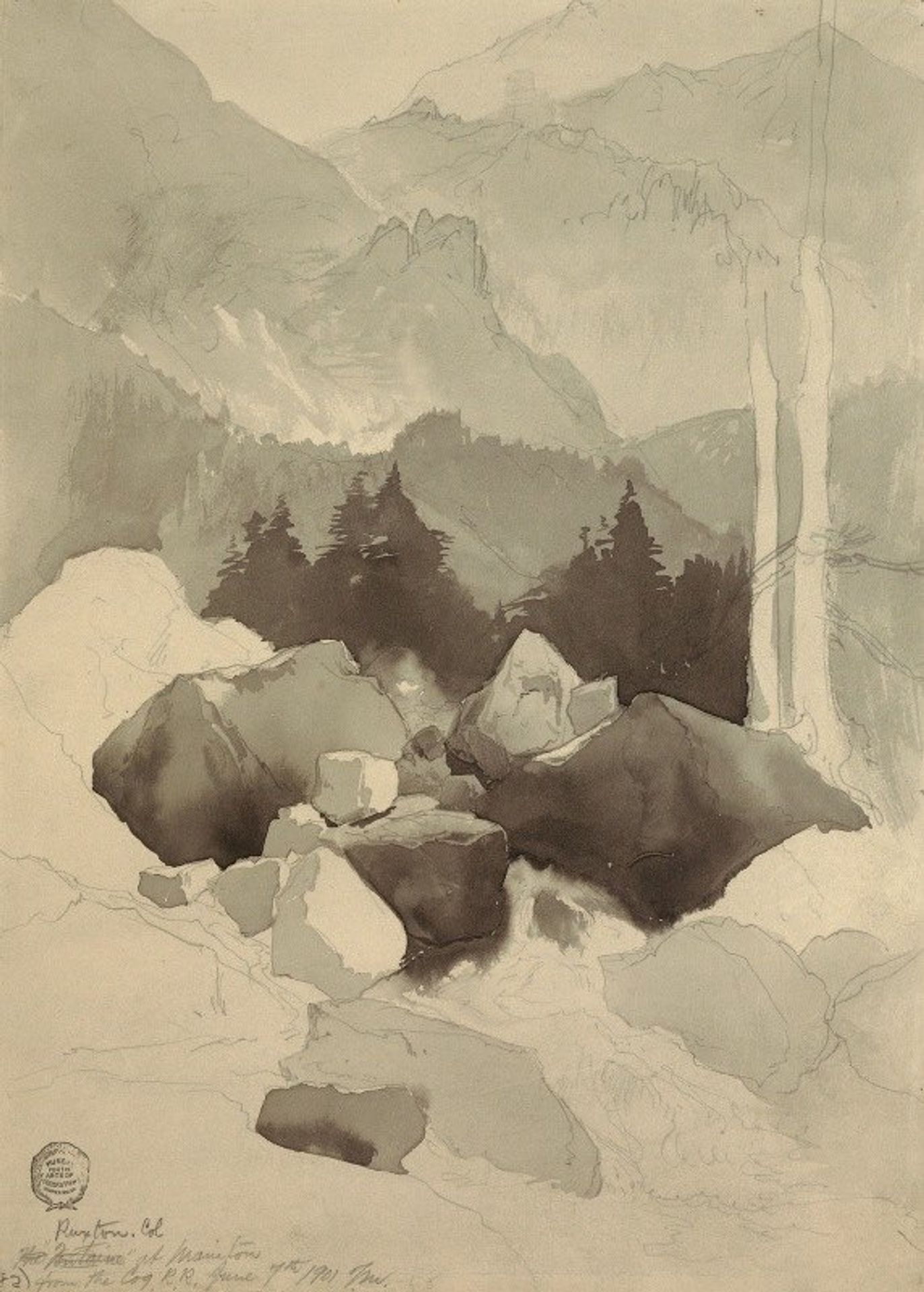 Study, Ruxton, Colorado by Thomas Moran