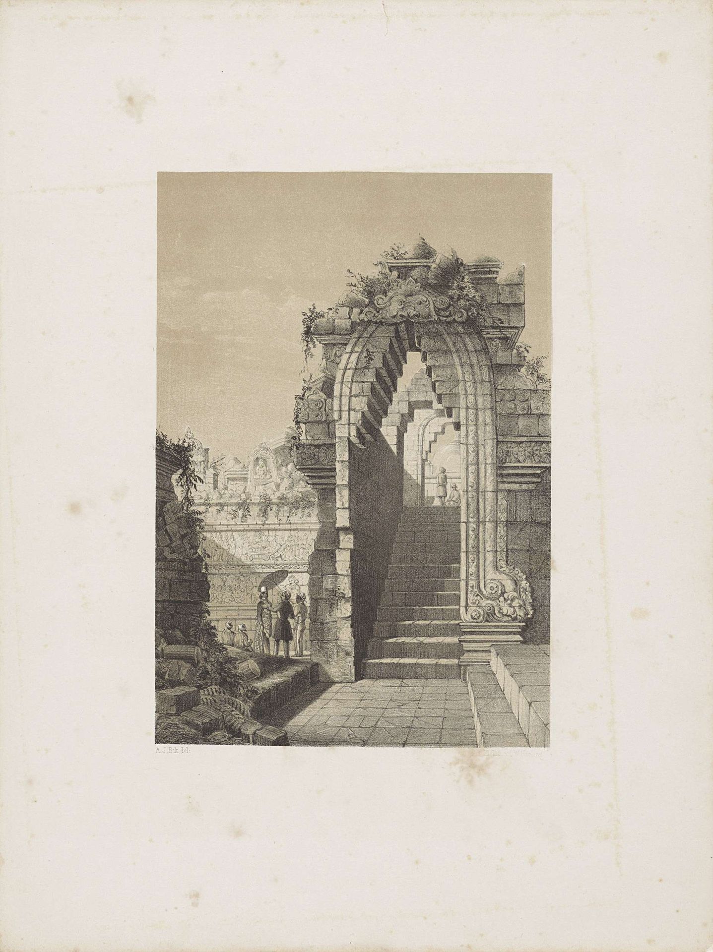 Ruïne van Borobudur by Adrianus Johannes Bik