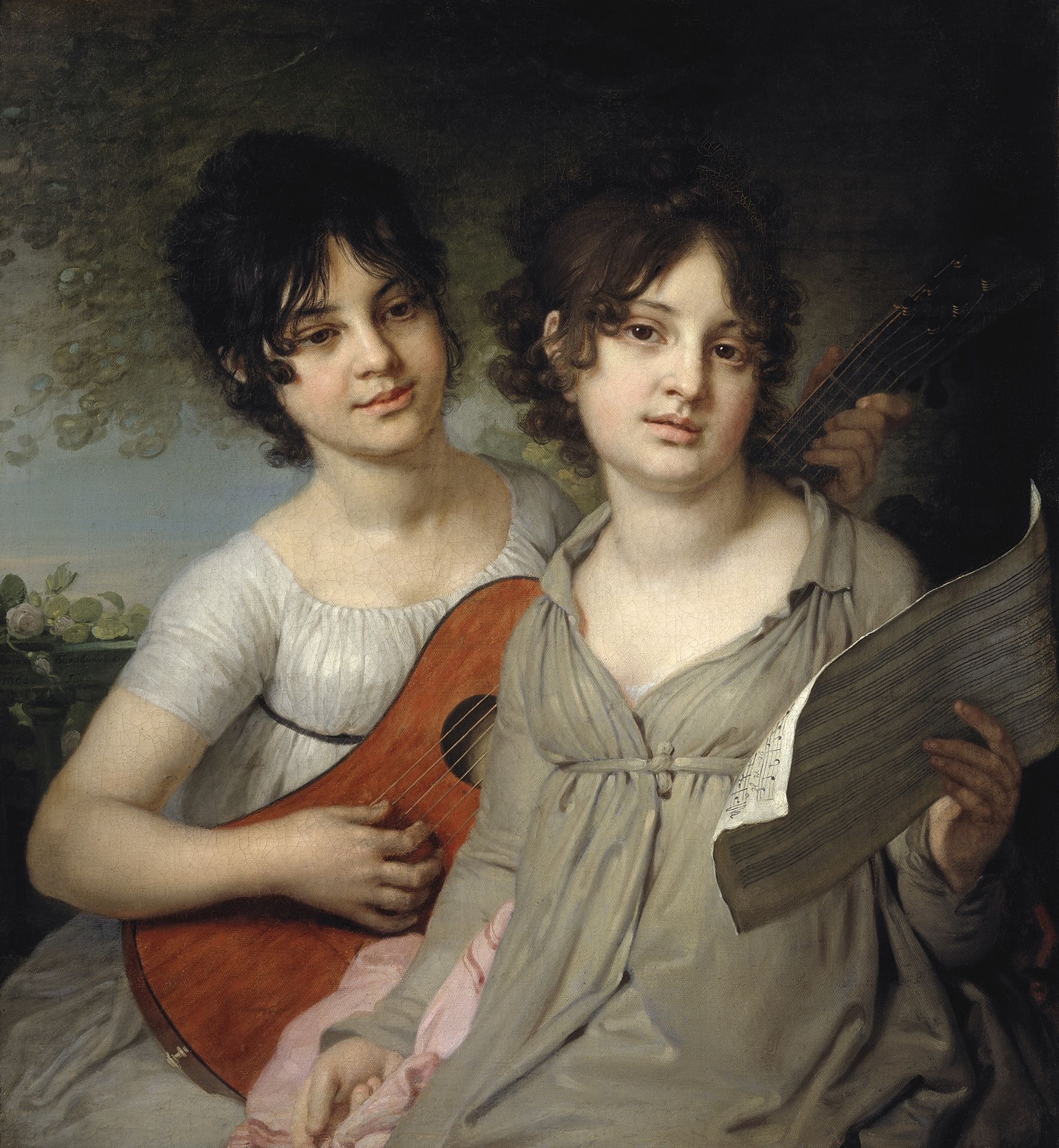 Portrait of A. and V. Gagarin by Vladimir Borovikovsky