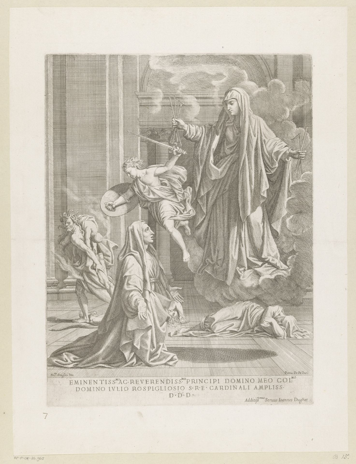 Maria verschijnt aan de heilige Francisca van Rome by Pietro del Po