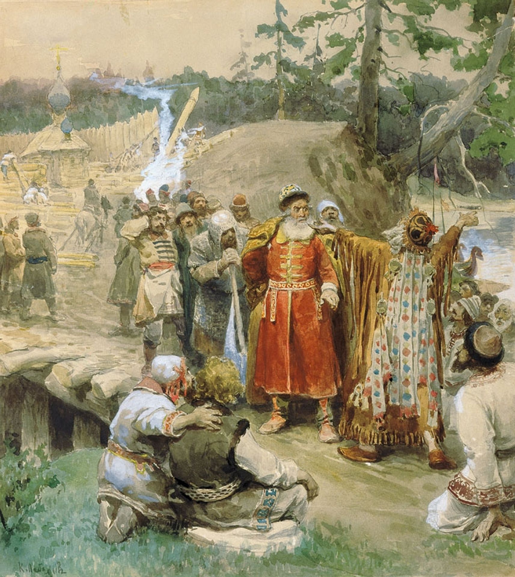 The development of new lands by Russian by Klavdy Lebedev