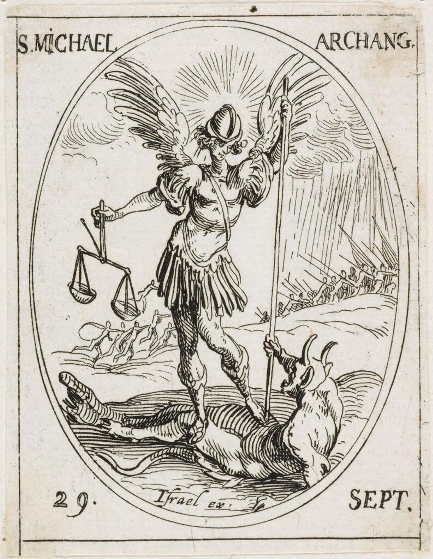 Saint Michael by Jacques Callot