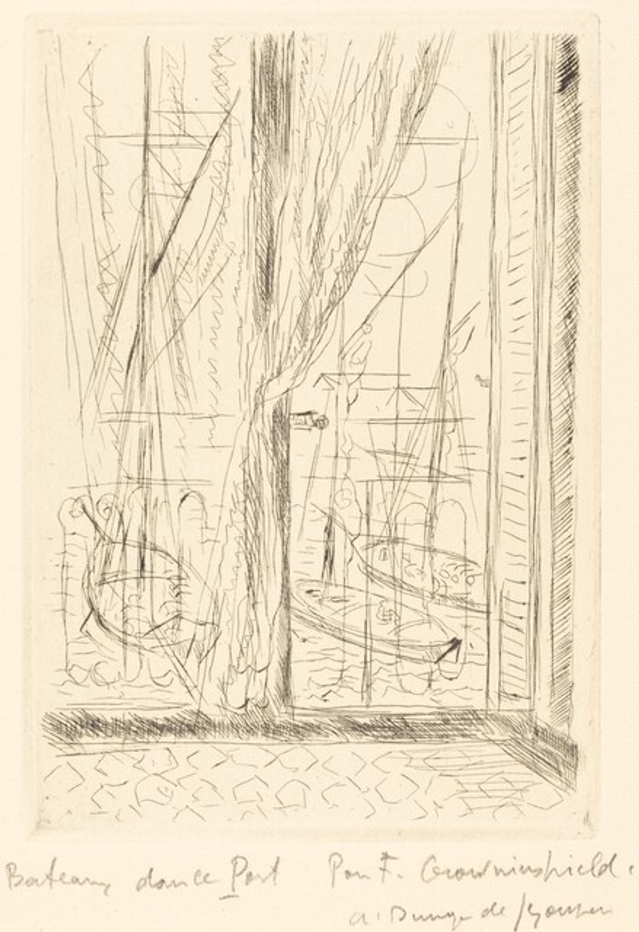 Bateaux dans le Port by Andre Dunoyer de Segonzac