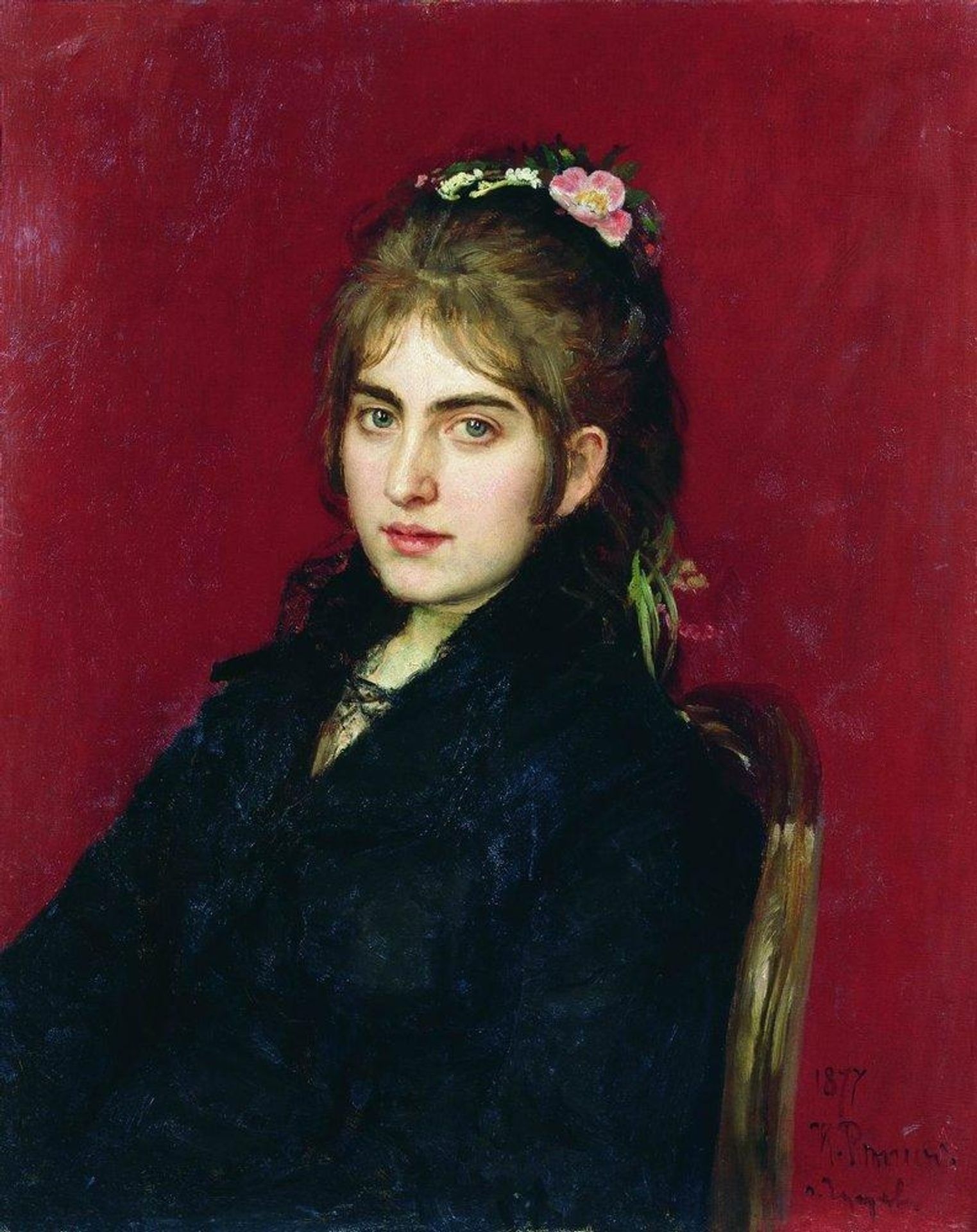 Portrait of Chuguev resident S.L. Lyubitskaya by Ilya Repin