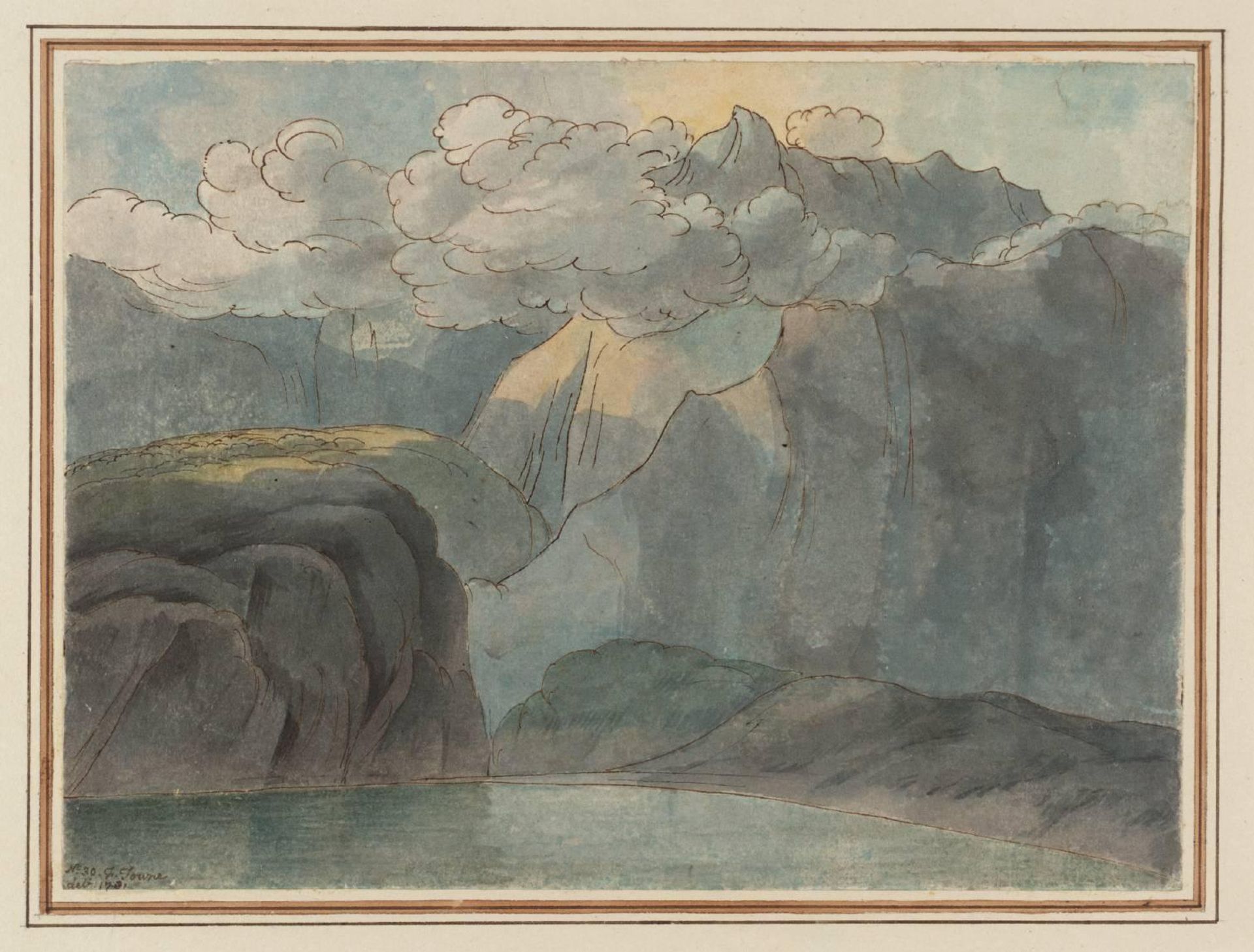 Toward the Head of the Lake of Como by Francis Towne