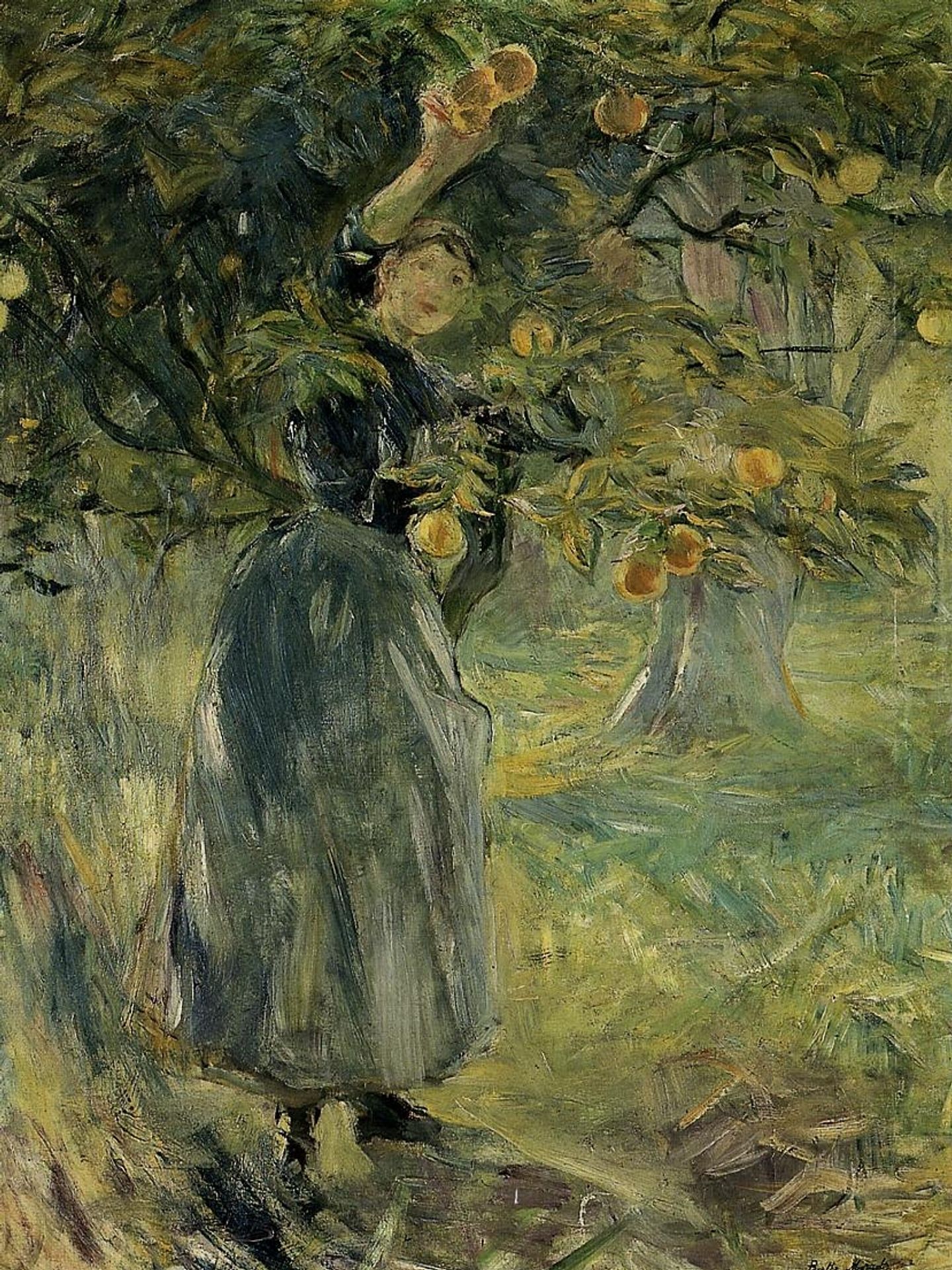 The Orange Picker by Berthe Morisot