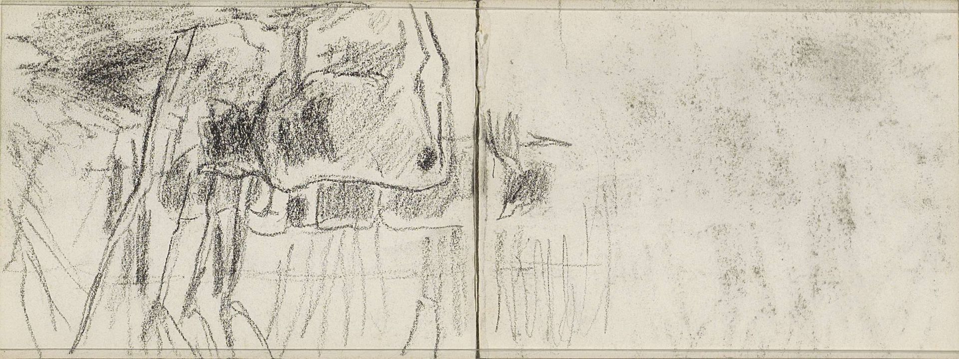 Koeien bij een hek by Anton Mauve