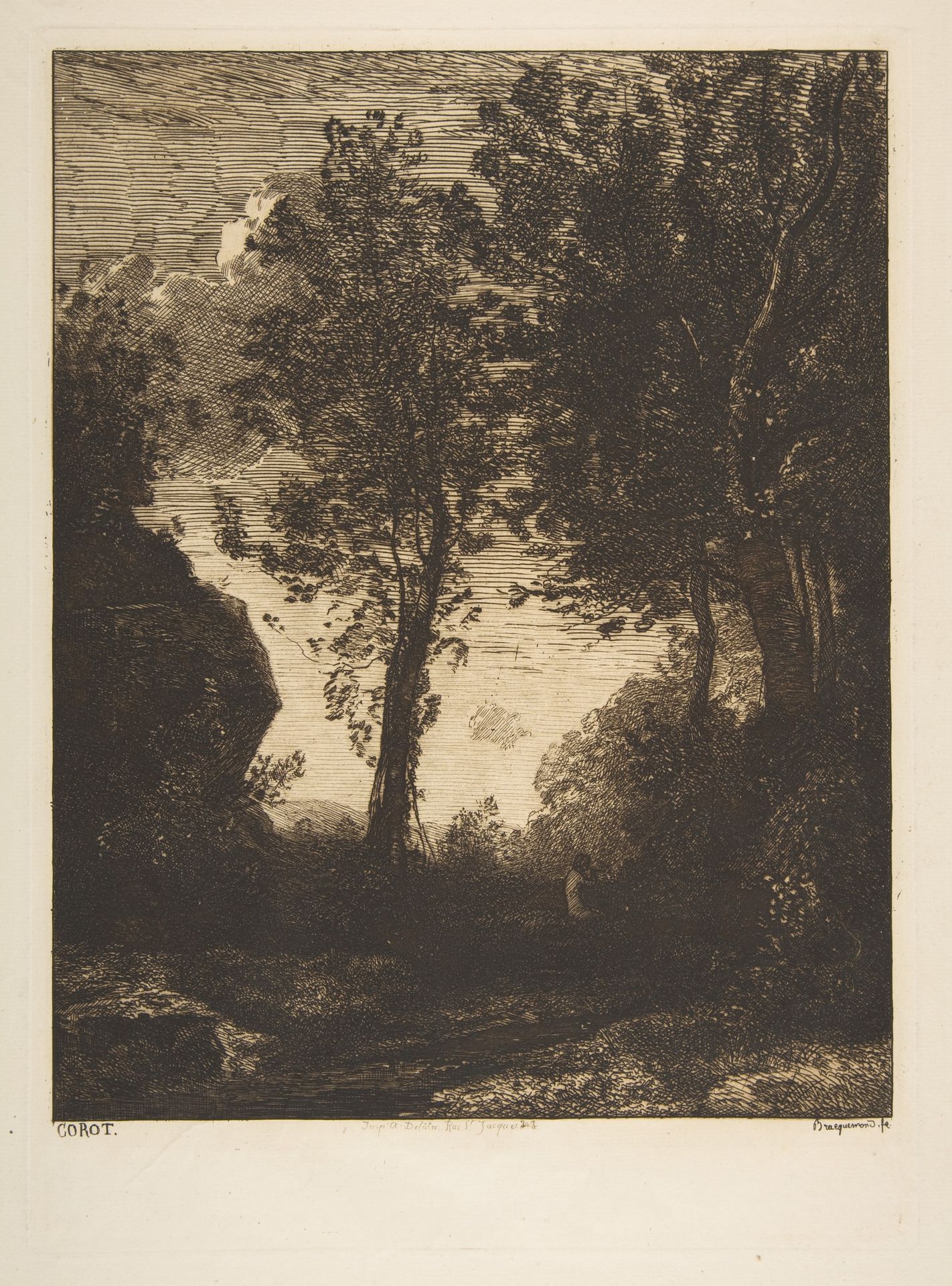 Coucher de soleil by Félix Bracquemond