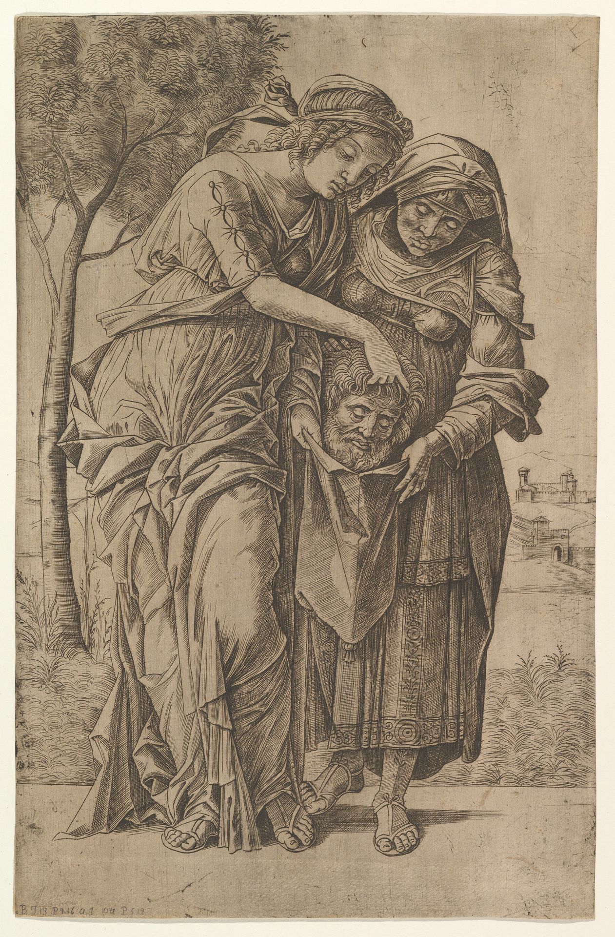 Judith and her maidservant with the head of Holofernes by Girolamo Mocetto