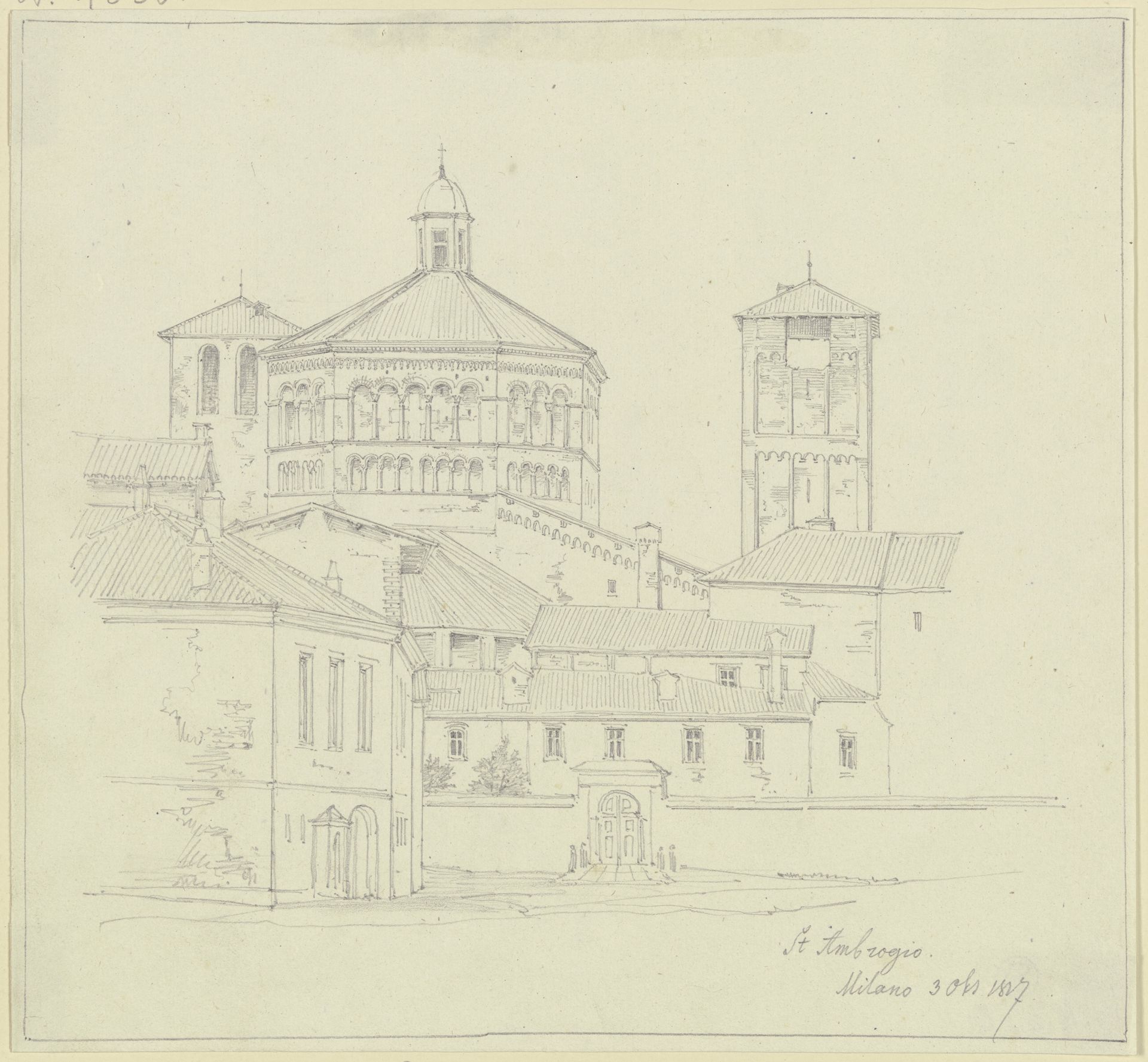 S. Ambrogio in Milan by Friedrich Maximilian Hessemer