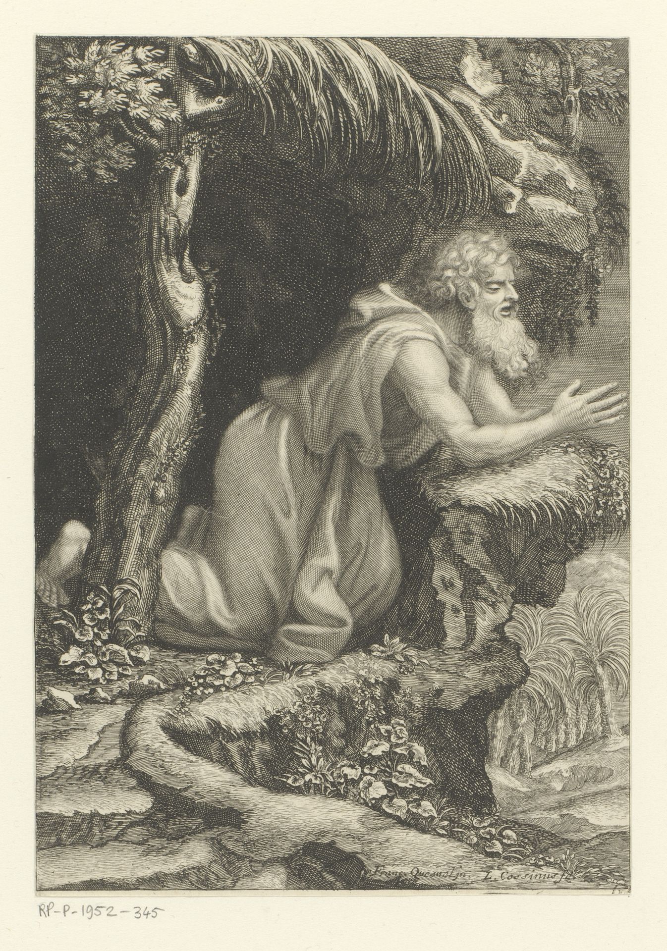 Landschap met een kluizenaar by Louis Cossin