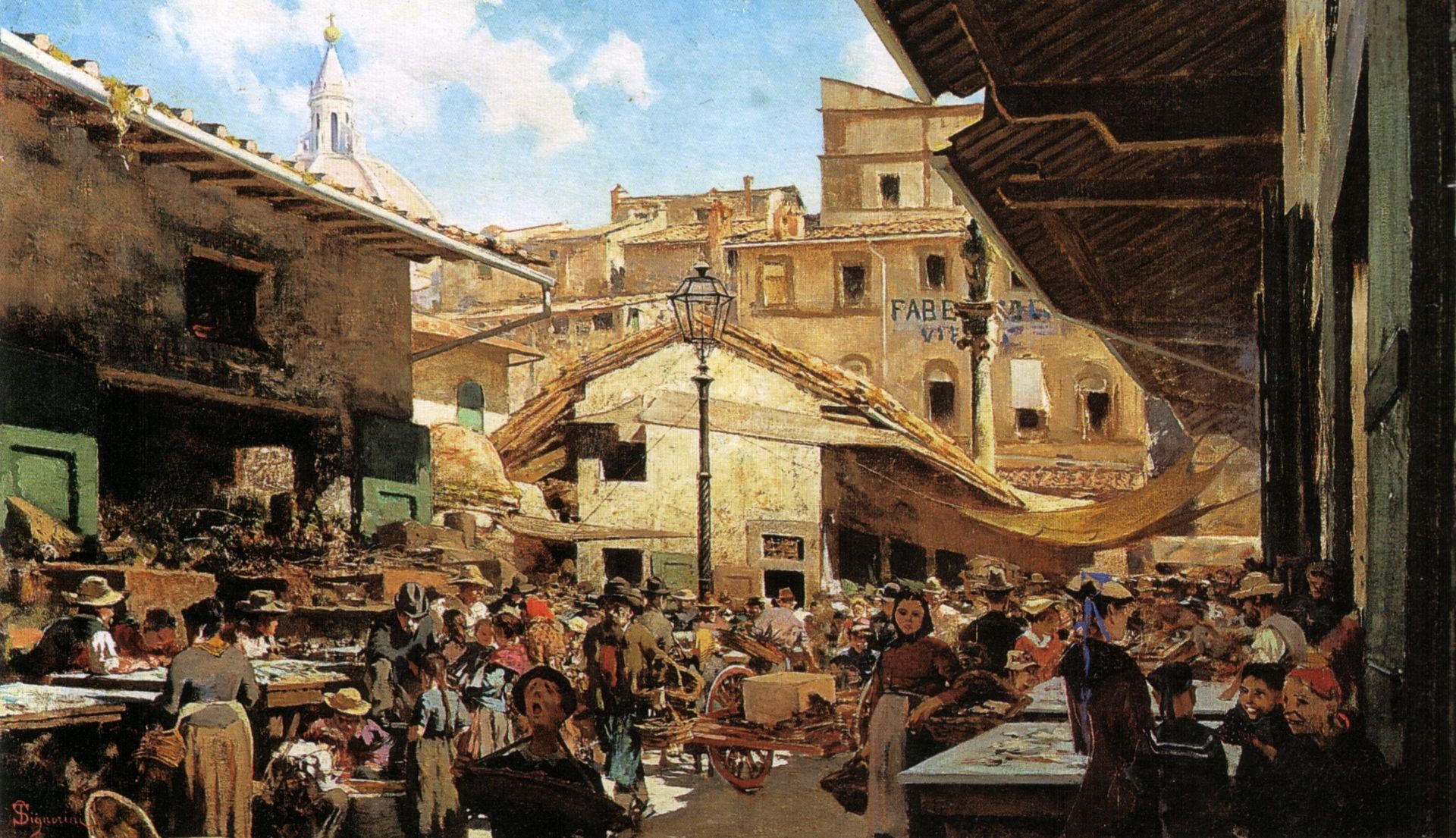 Mercato Vecchio in Florence by Telemaco Signorini