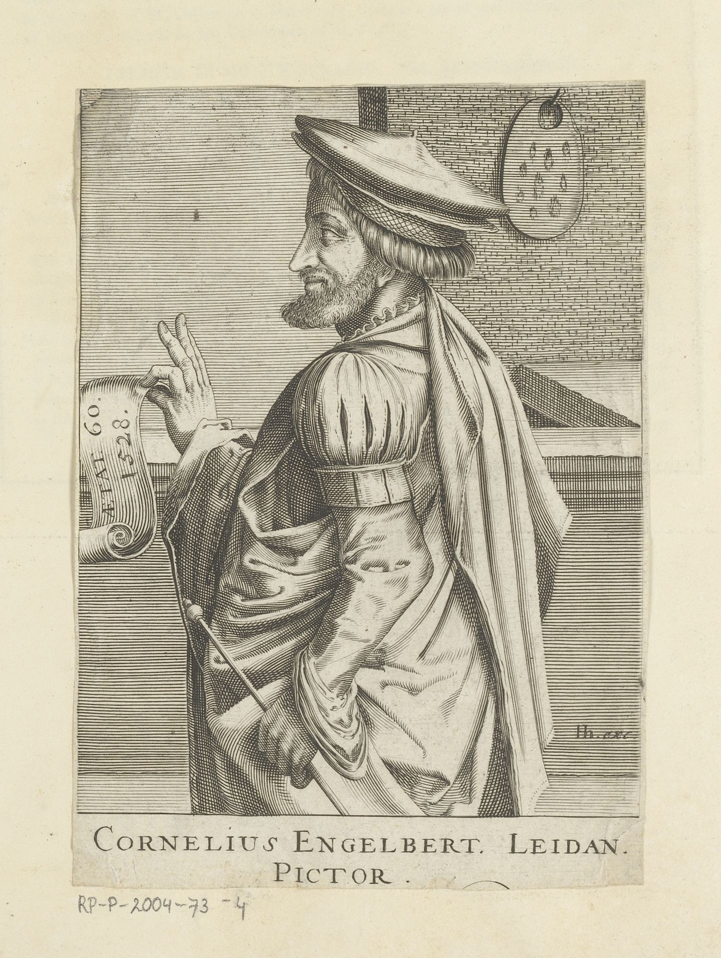 Portret van Cornelis Engebrechtsz. op 60-jarige leeftijd by Hendrick Hondius I