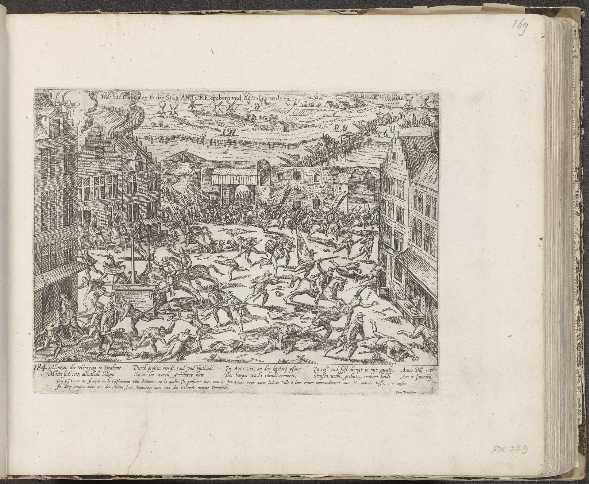 Franse Furie te Antwerpen, 1583 by Frans Hogenberg