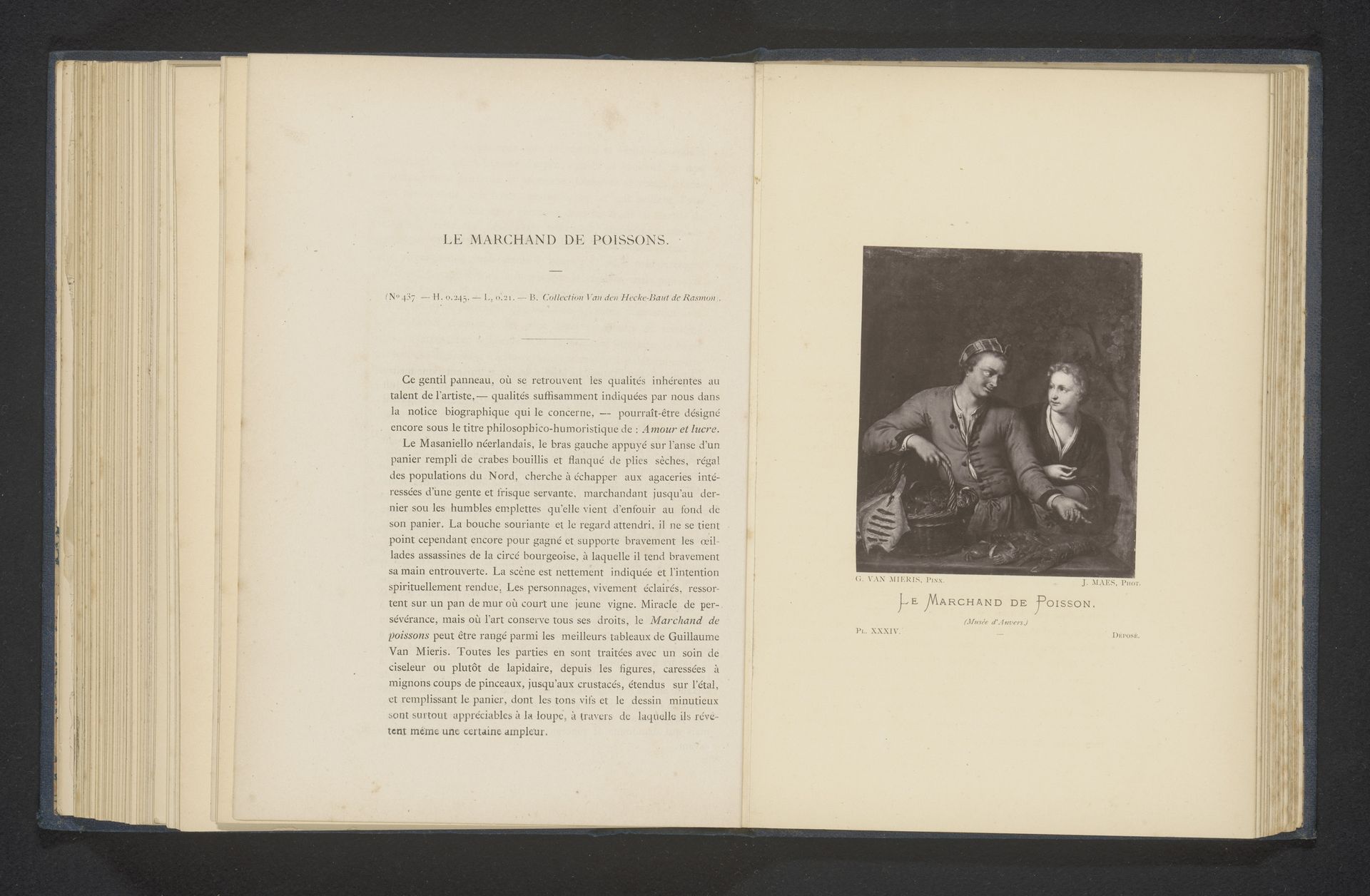 Reproductie van De visverkoper door Willem van Mieris by Joseph Maes