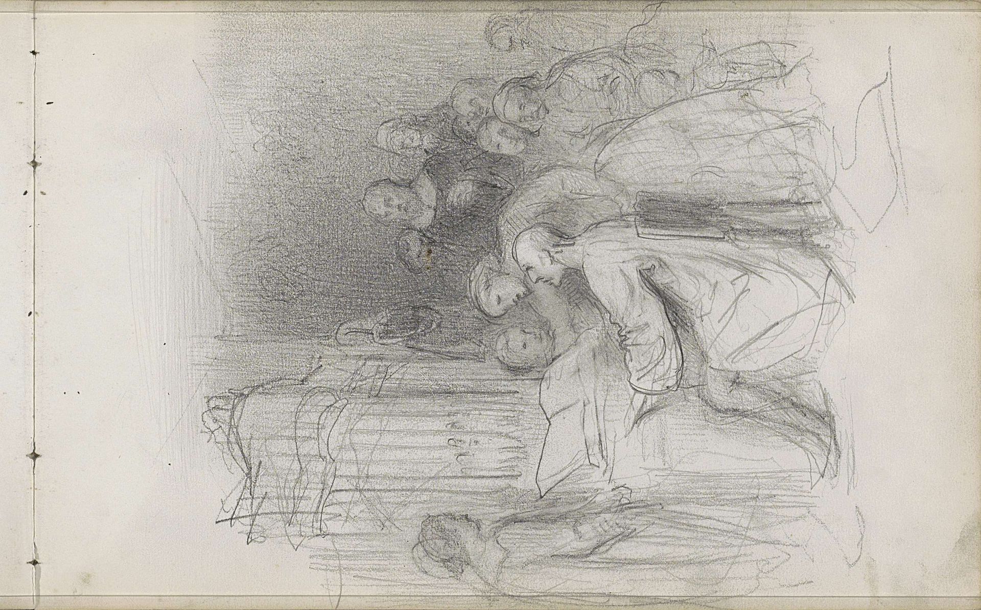 Organist met toehoorders by Bastiaan de Poorter