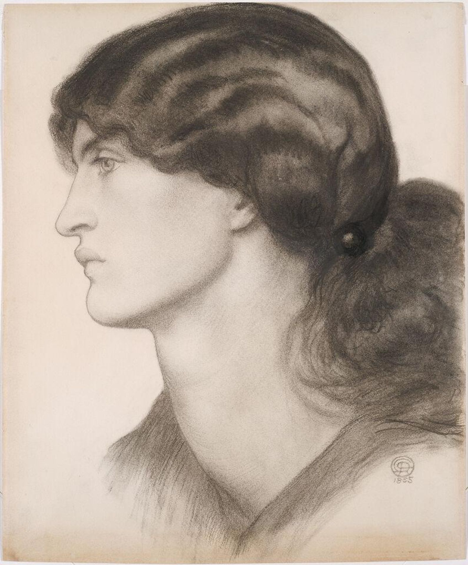 Portrait Head of Jane Morris by Dante Gabriel Rossetti