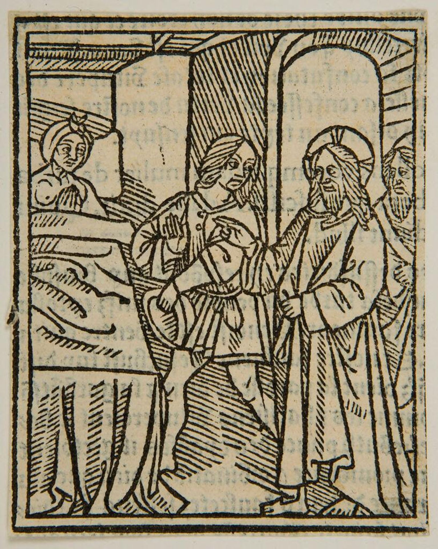 Christ healing an old woman by Anonymous