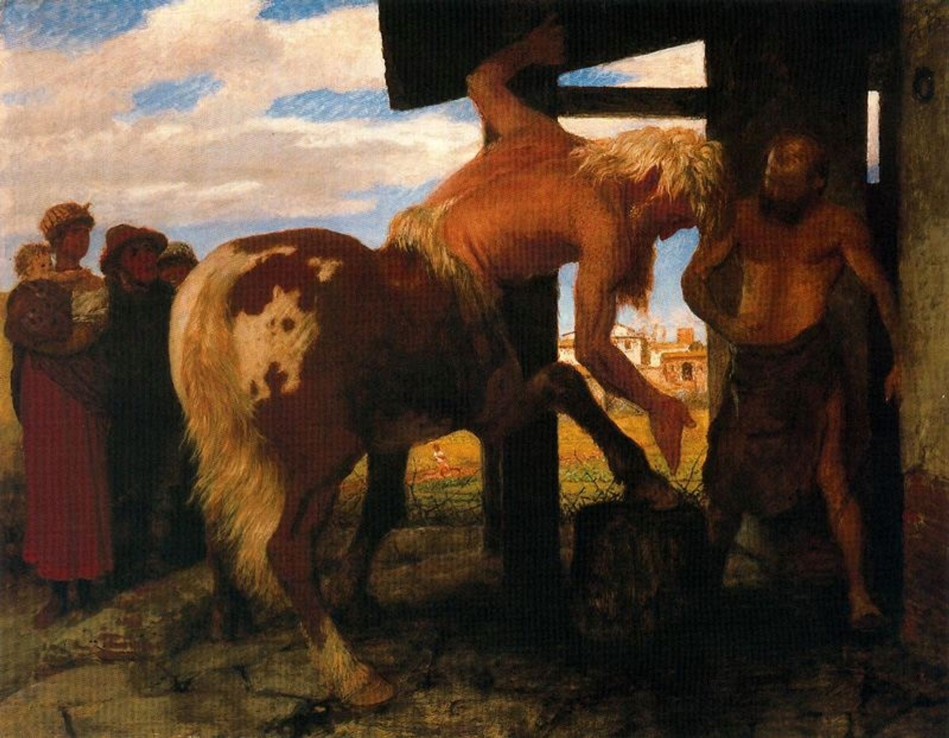 Centaur at the Village Blacksmith's Shop by Arnold Böcklin