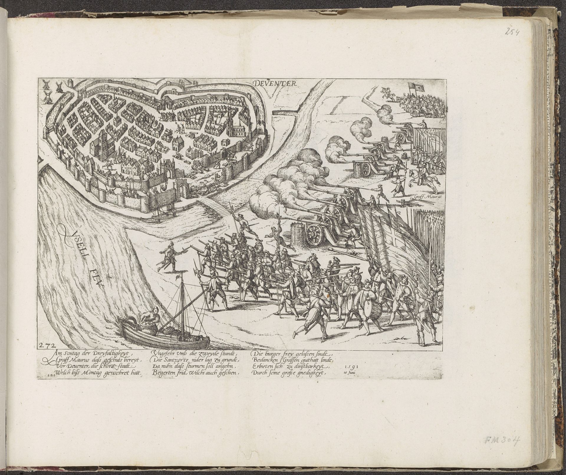 Inname van Deventer, 1591 by Frans Hogenberg