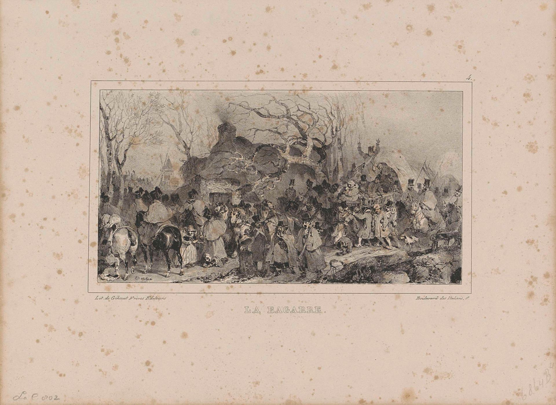 Een opstootje, 1832 by Nicolas Toussaint Charlet