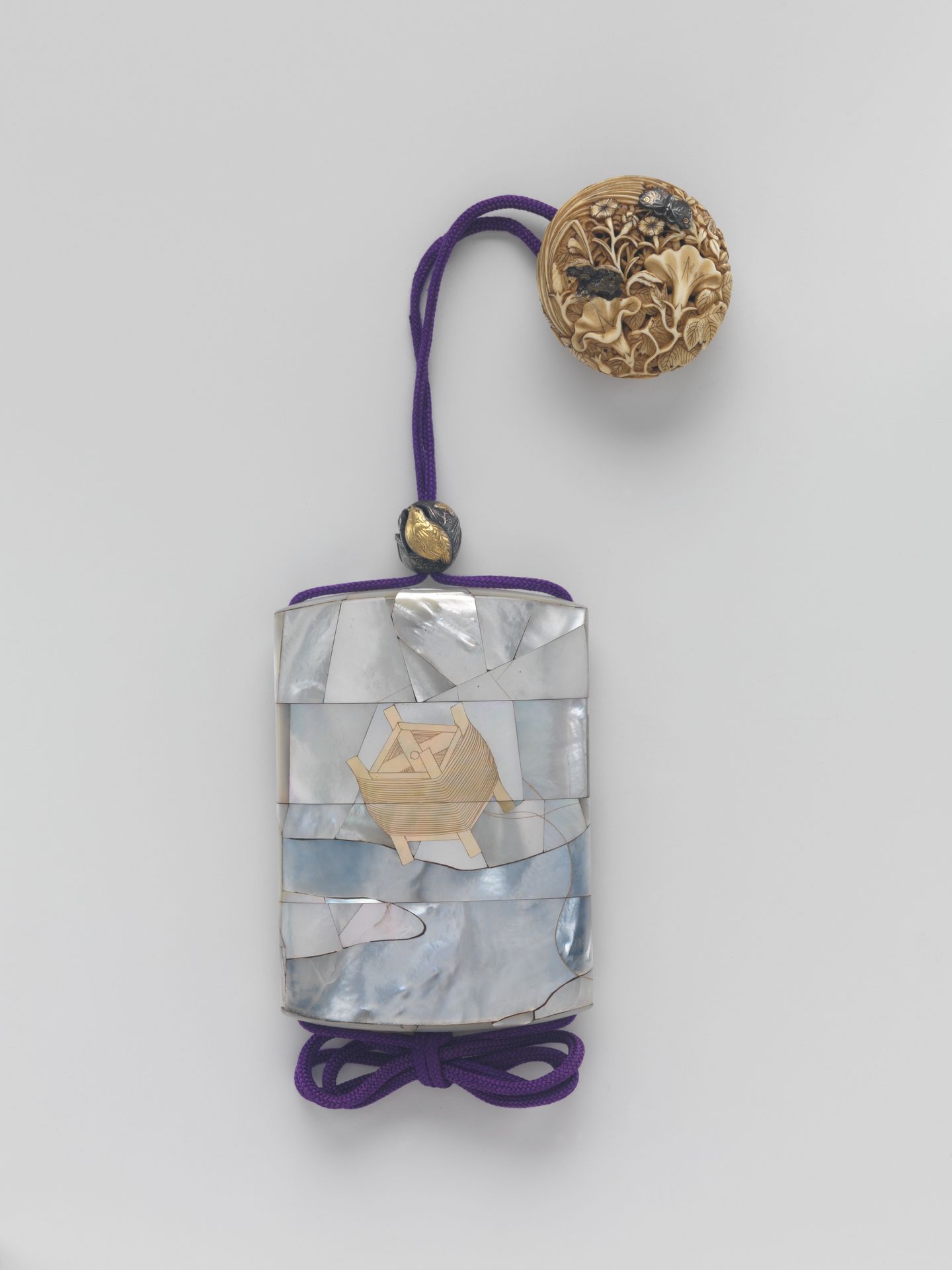 Inrō with Tanabata Story of the Weaver and the Herdboy by Kyūkoku
