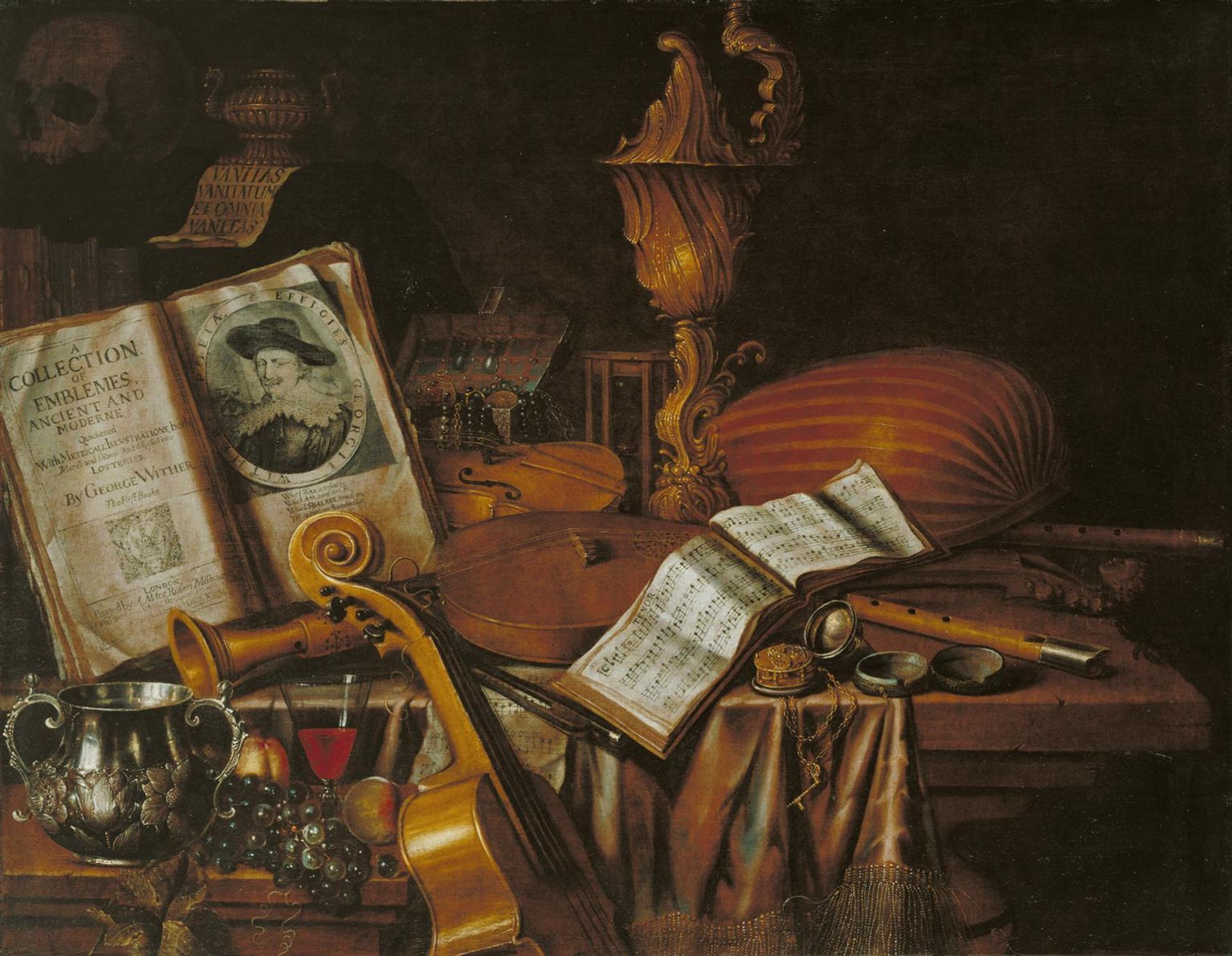 Still Life with a Volume of Wither’s ‘Emblemes’ by  Edward Collier
