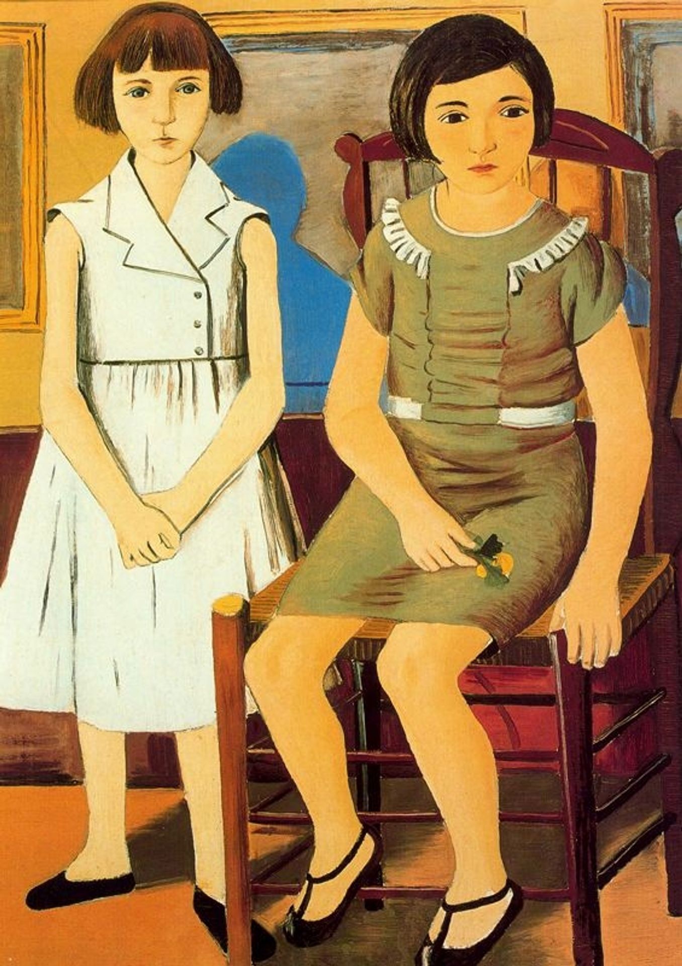 Portrait of two girls by Rafael Zabaleta