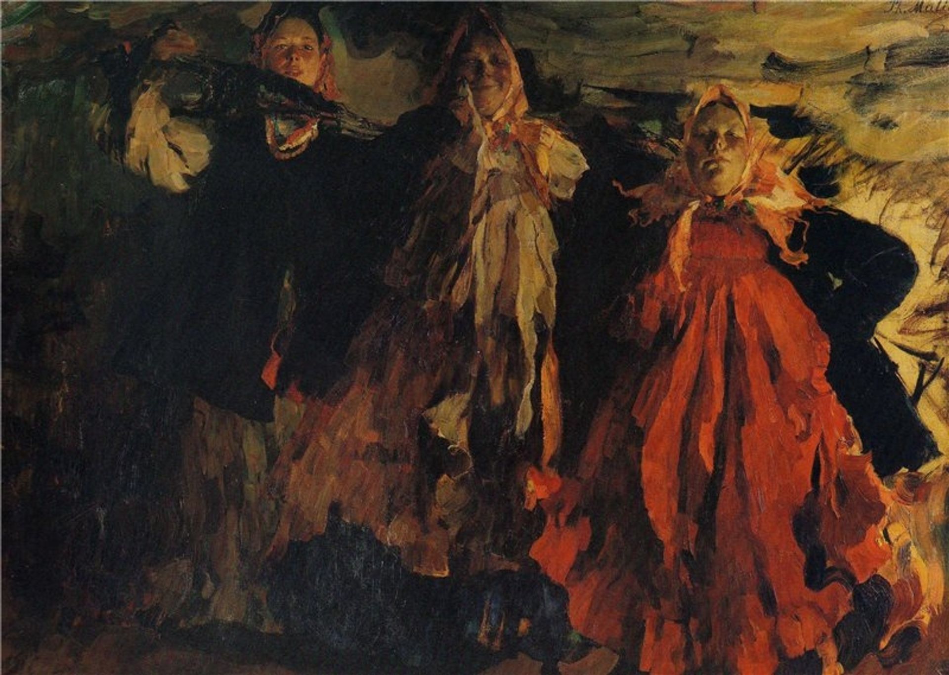Three women by Filipp Malyavin