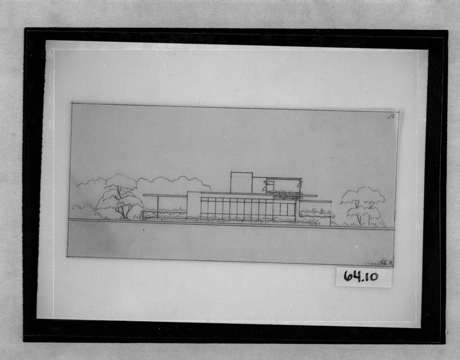 Villa, 1932-1933: Elevation by Hanns Dustmann