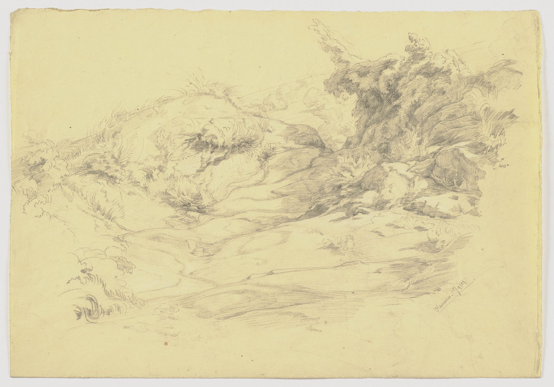 Landscape near Olevano by Ludwig Metz