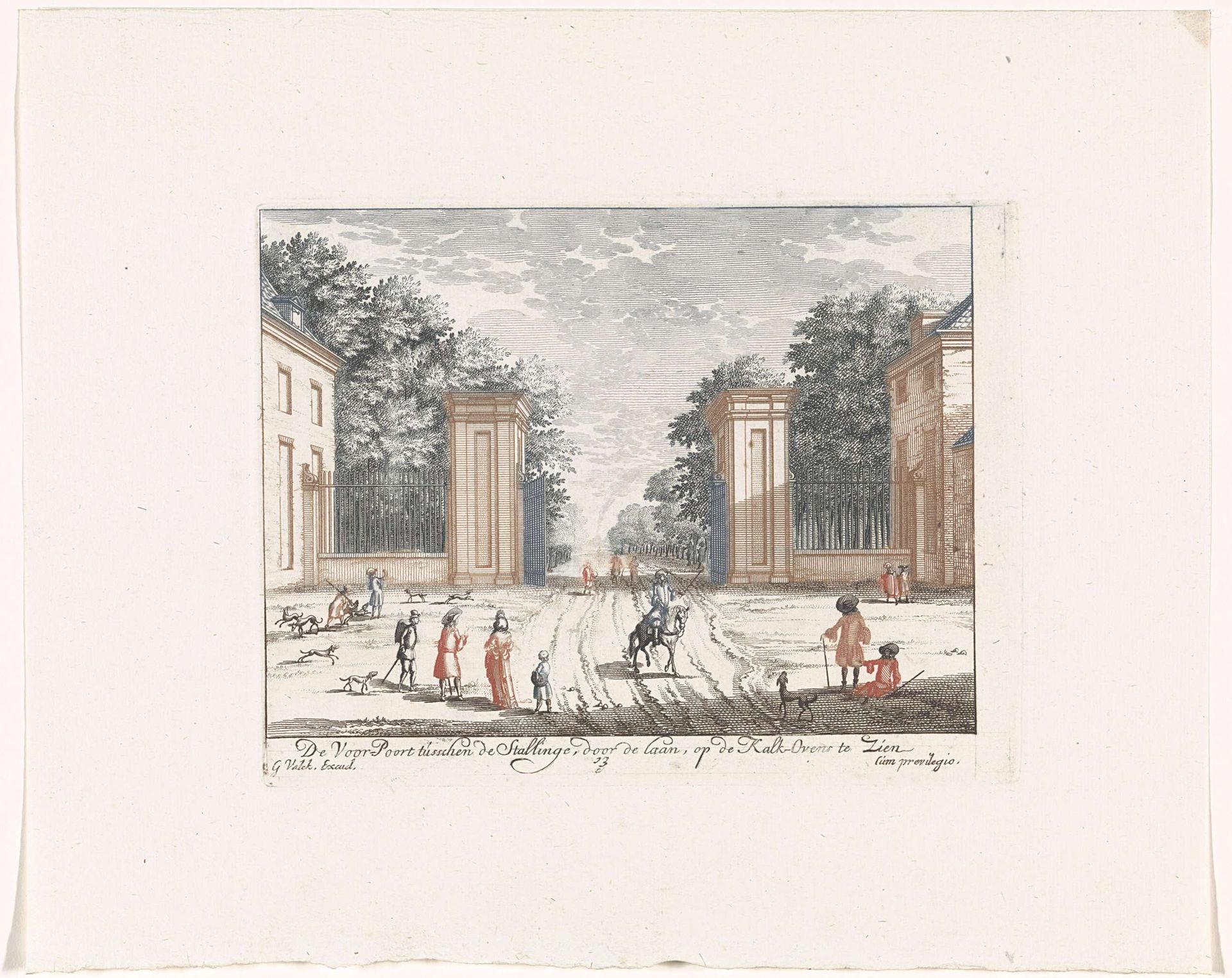 Gezicht op de poort van Paleis Soestdijk by Anonymous