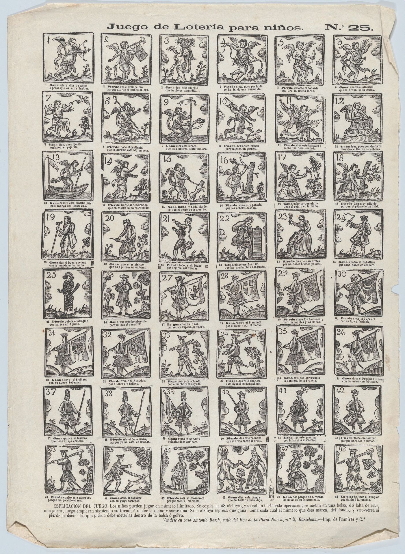 Game of lottery for children by Antonio Bosch