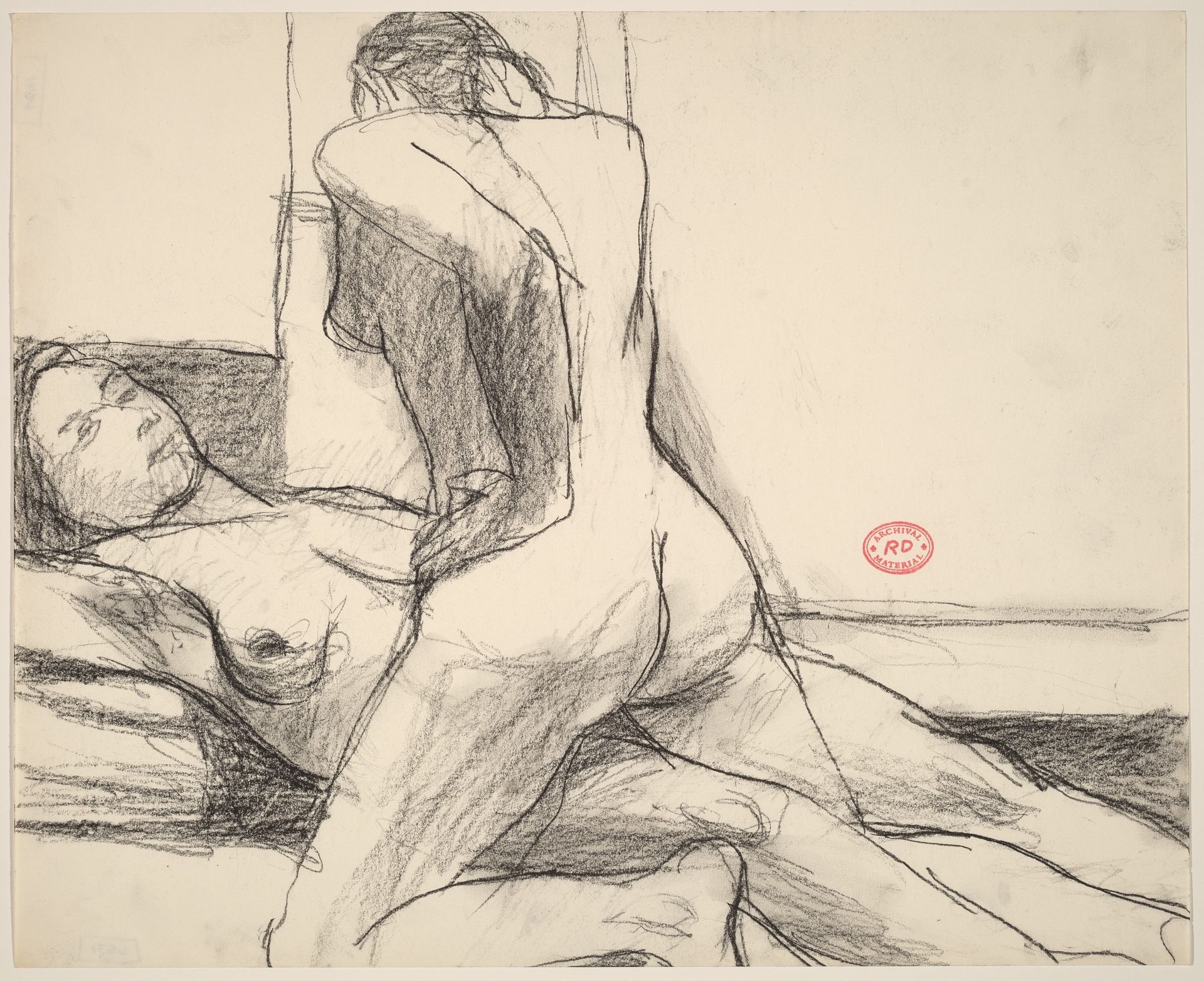 Untitled [two female nudes, one kneeling, another reclining] by Richard Diebenkorn