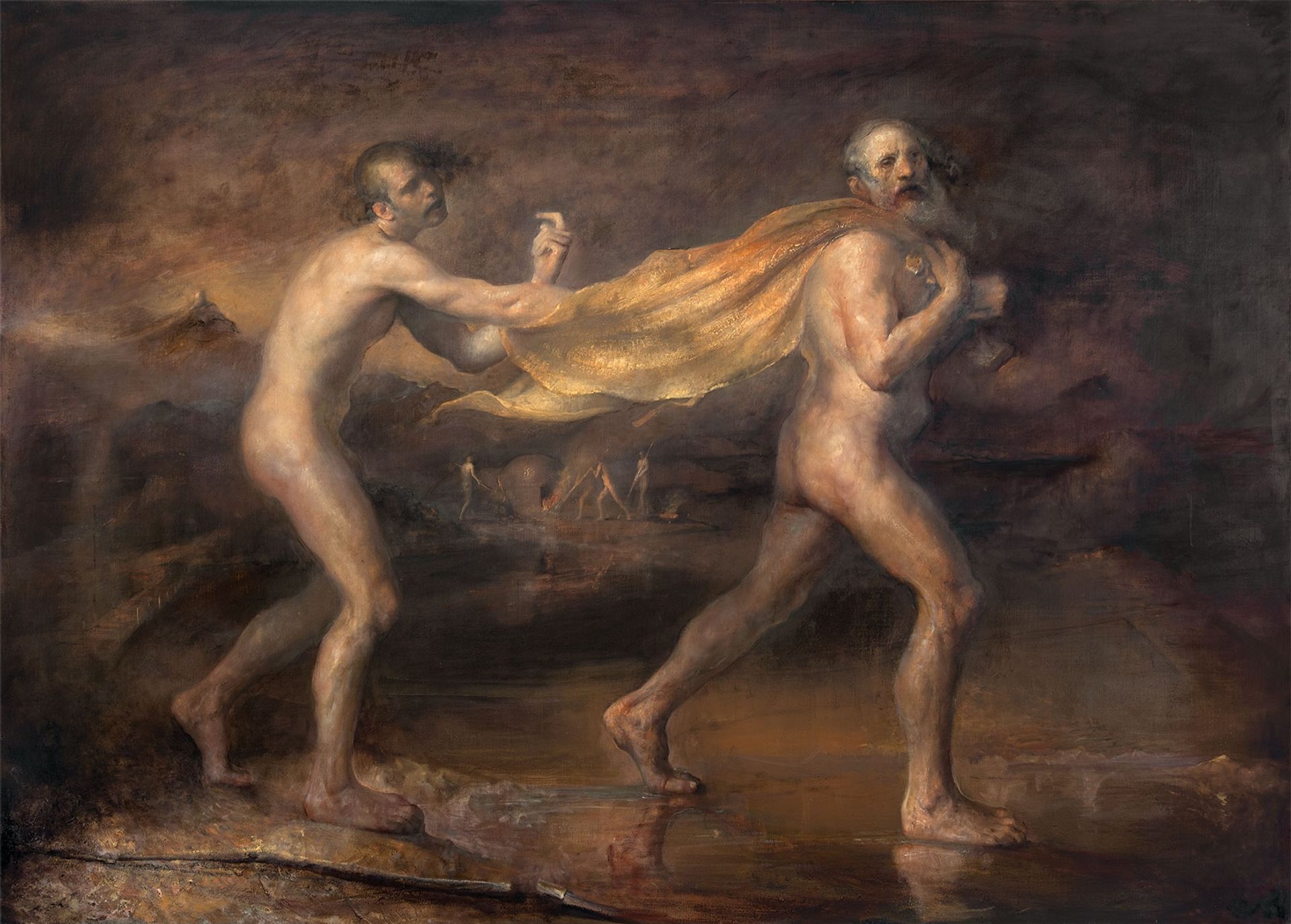 The golden cape by Odd Nerdrum