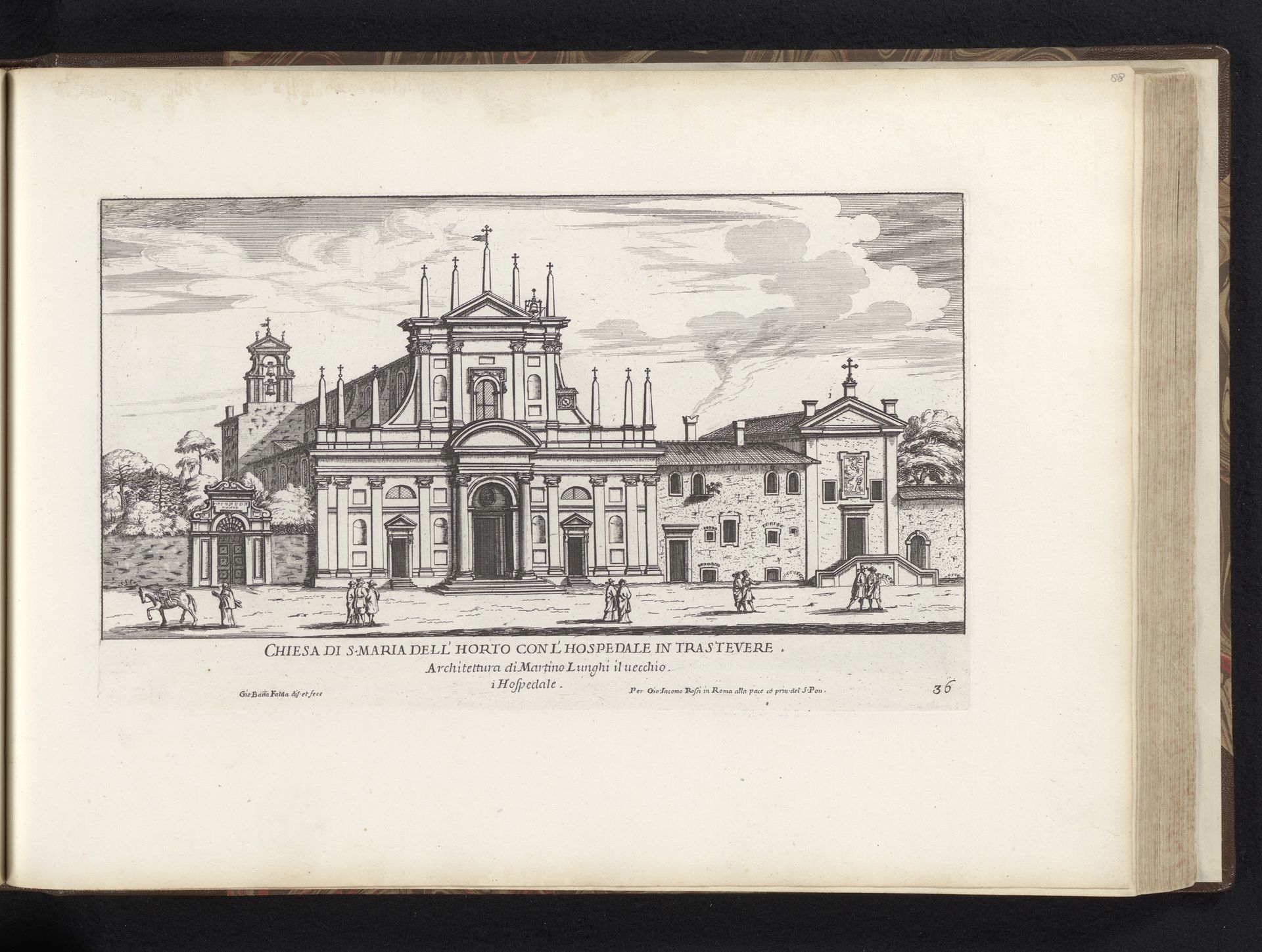 Chiesa di Santa Maria dell'Orto te Rome by Giovanni Battista Falda