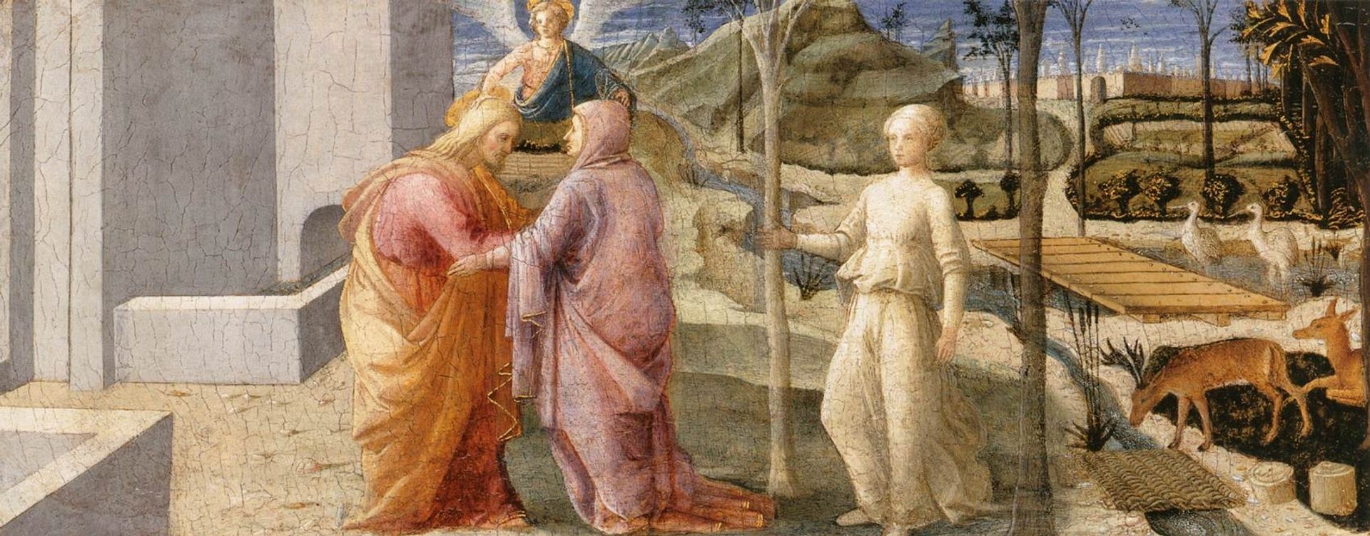 Meeting of Joachim and Anne at the Golden Gate by Filippo Lippi