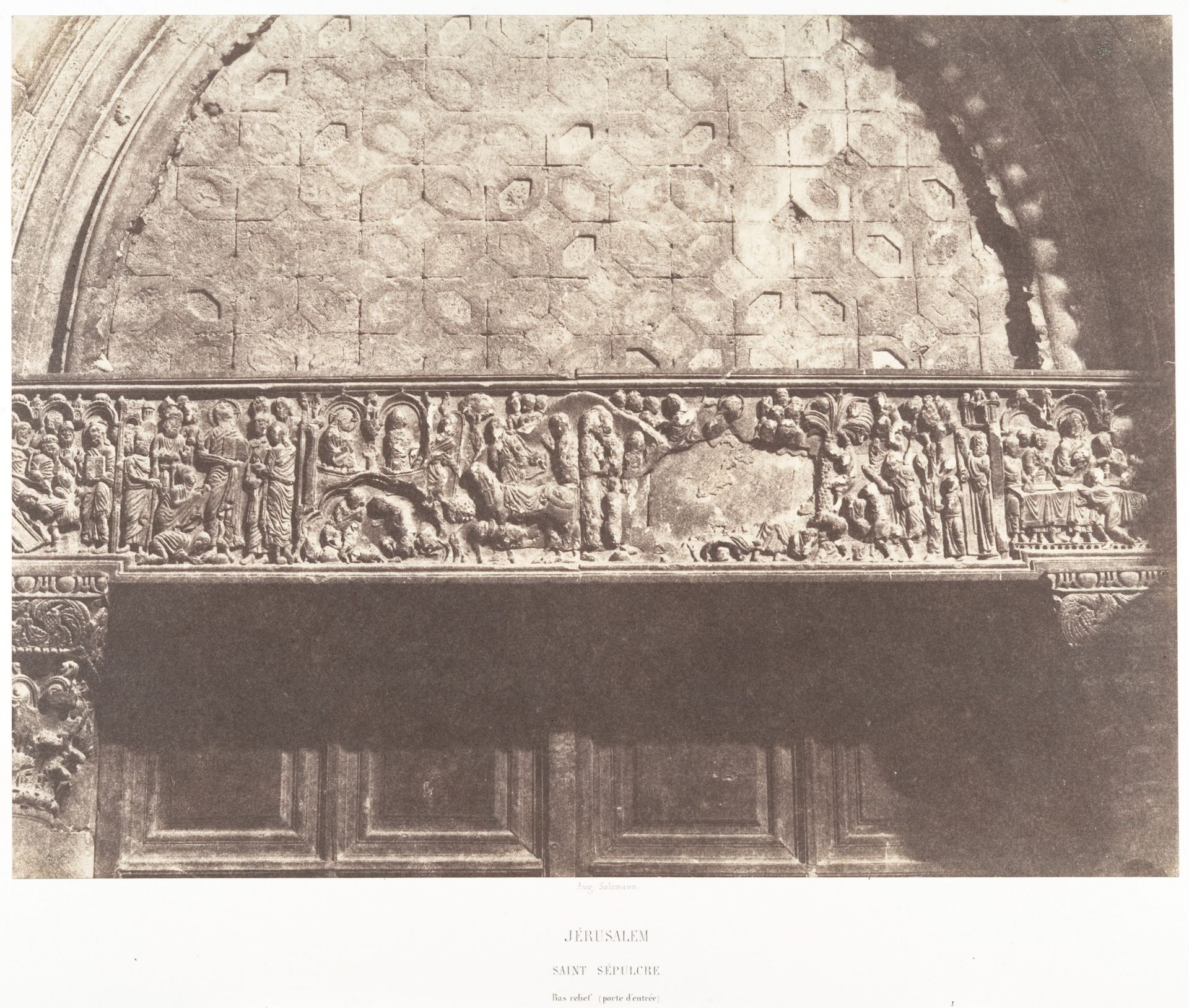 Jérusalem, Saint-Sépulcre, Bas-relief (porte d'entrée) by Auguste Salzmann