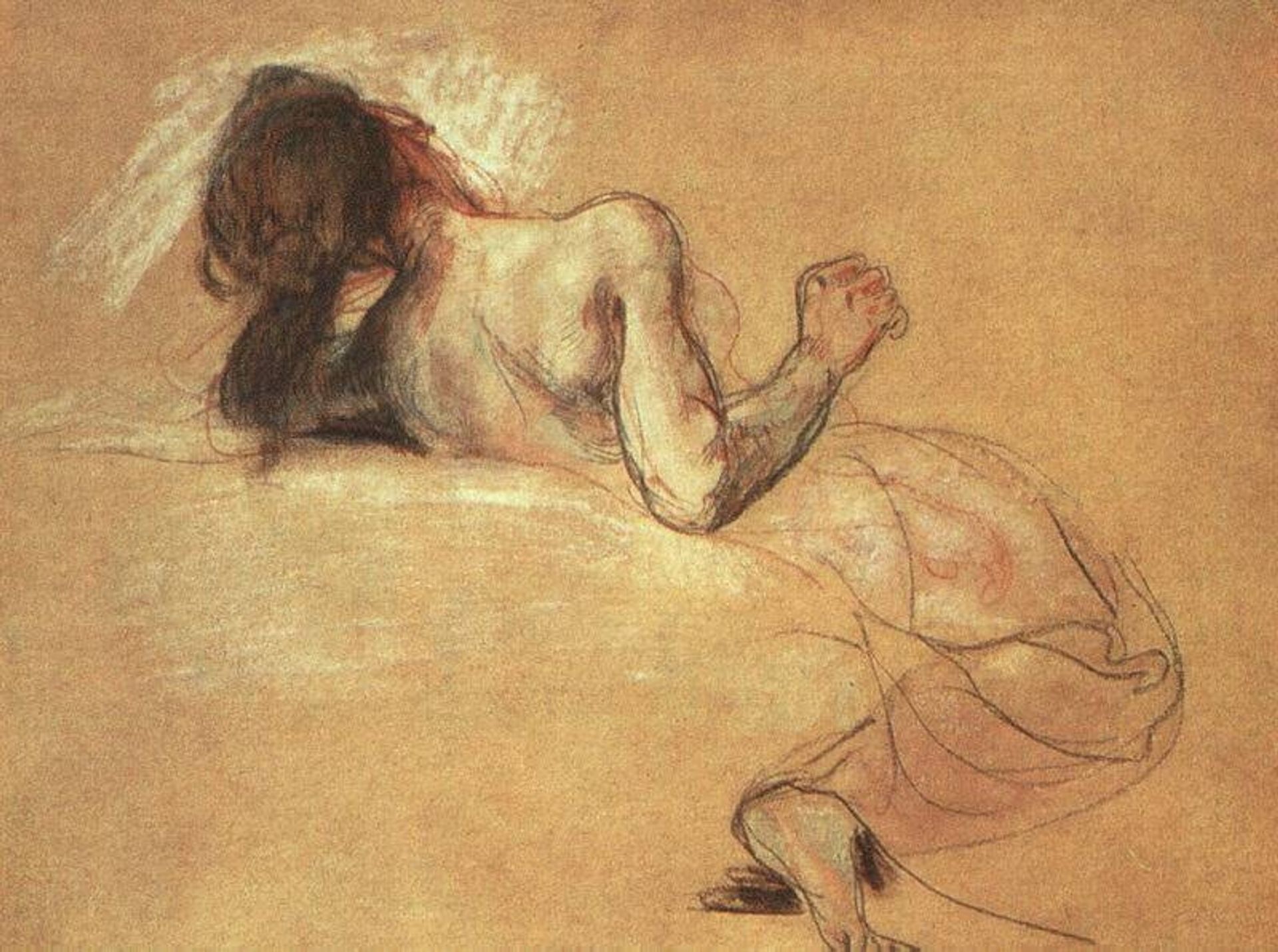 Study Sardanapalus by Eugène Delacroix
