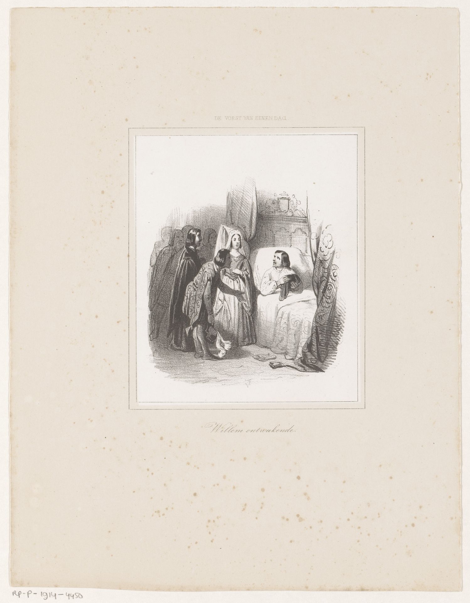 Willem van Nieuwen ontwaakt in het bed van Filips de Goede by Herman Frederik Carel ten Kate