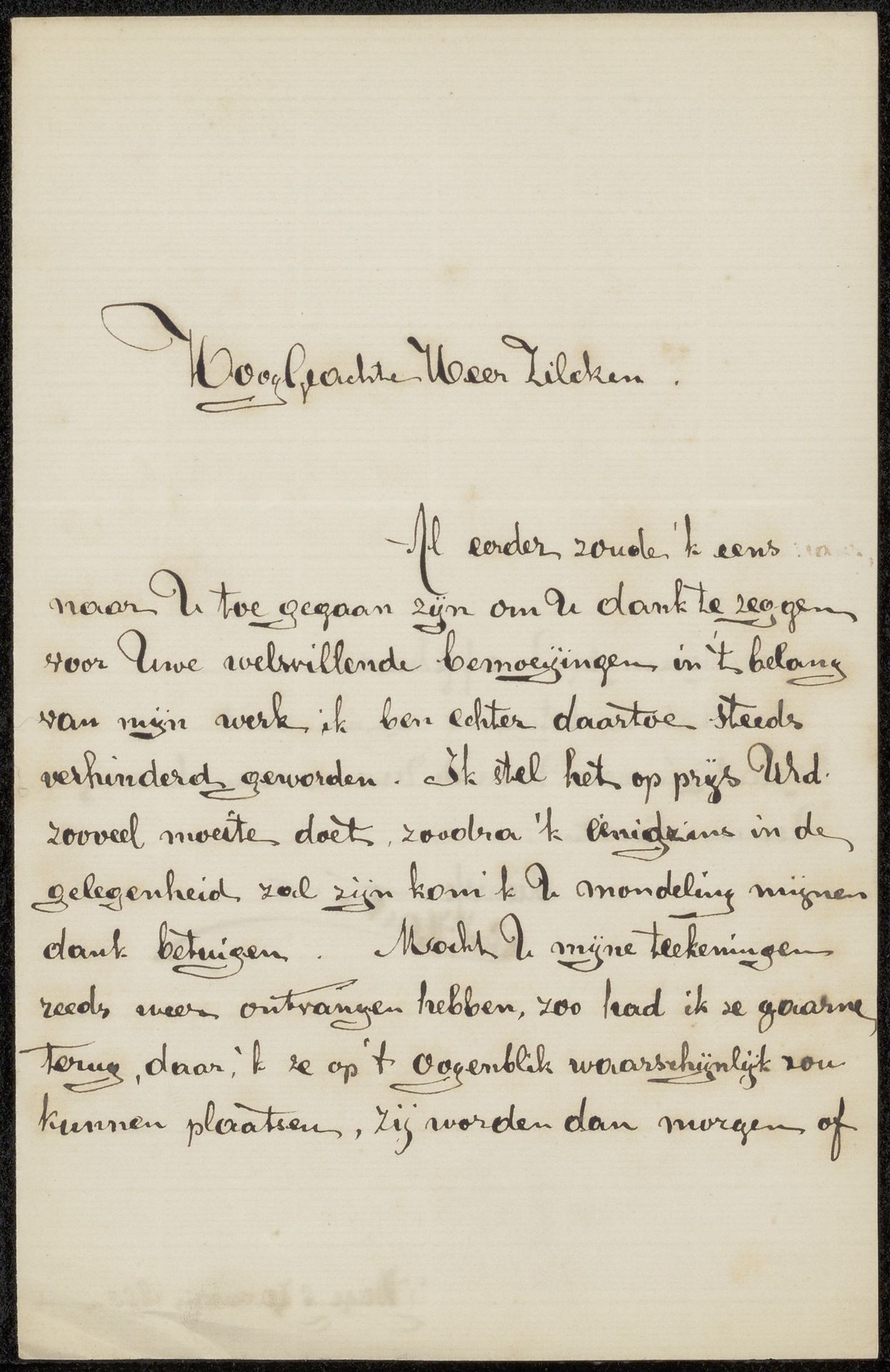 Brief aan Philip Zilcken by Cornelia van der Hart