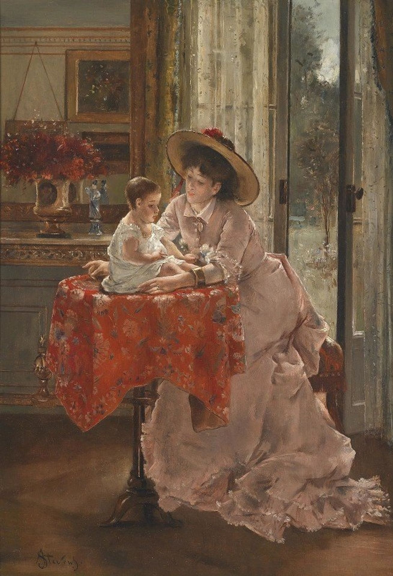 Die glückliche Mutter by Alfred Stevens